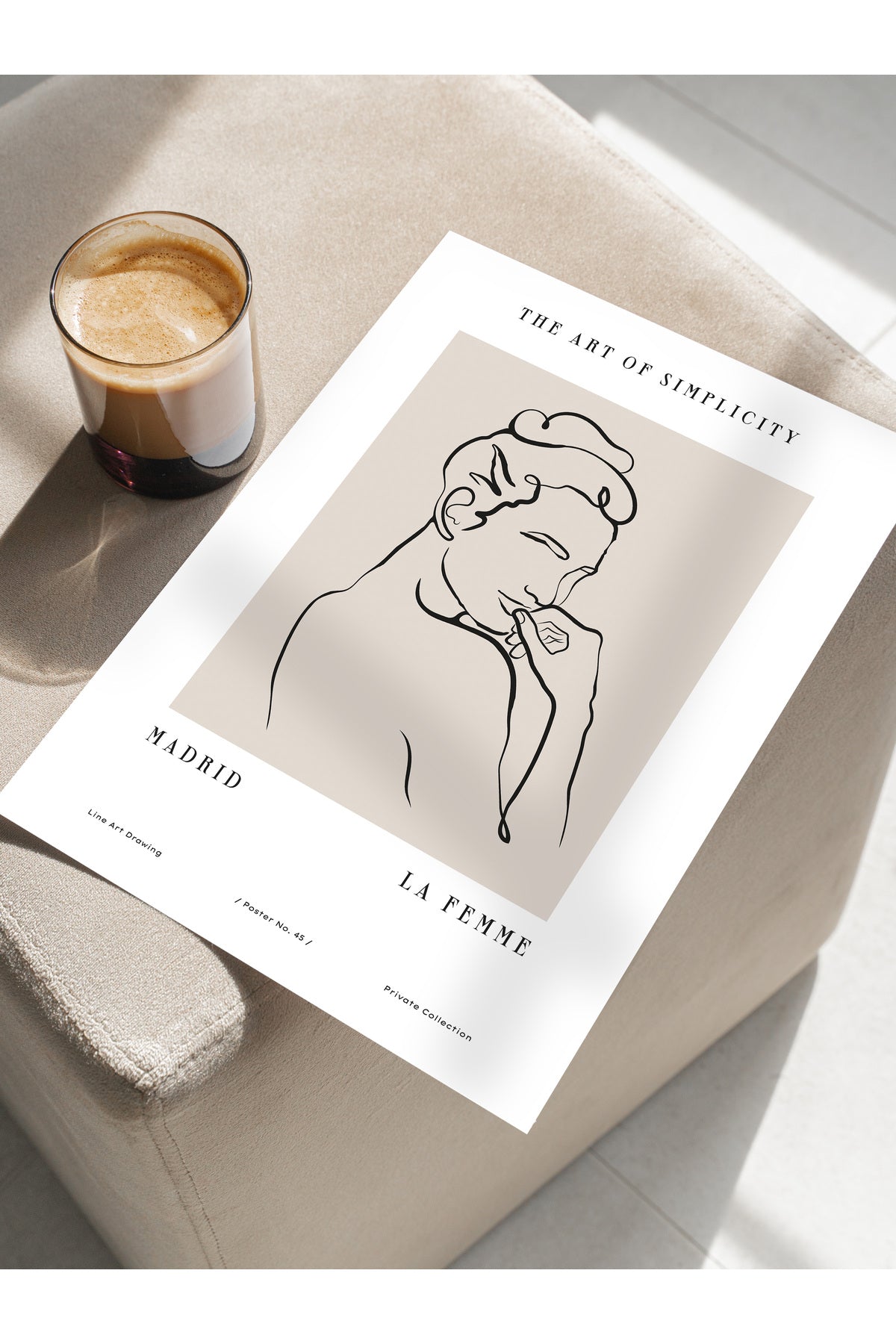 Minimal Temalı Duvar Posteri, Estetik Çerçevesiz Poster - Yatak Odası, Salon, Mutfak Duvar Dekoru