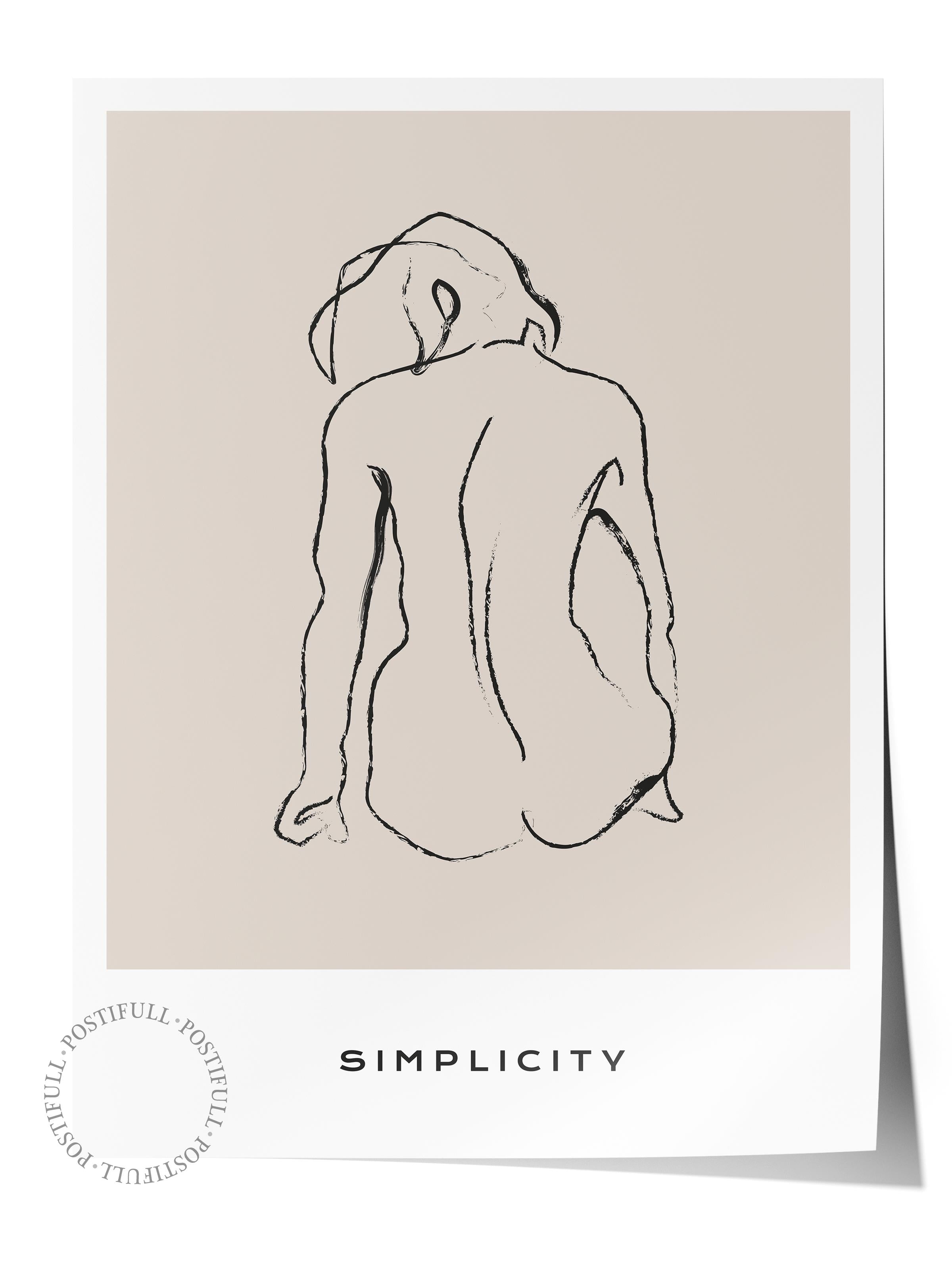 Minimal Temalı Duvar Posteri, Estetik Çerçevesiz Poster - Yatak Odası, Salon, Mutfak Duvar Dekoru