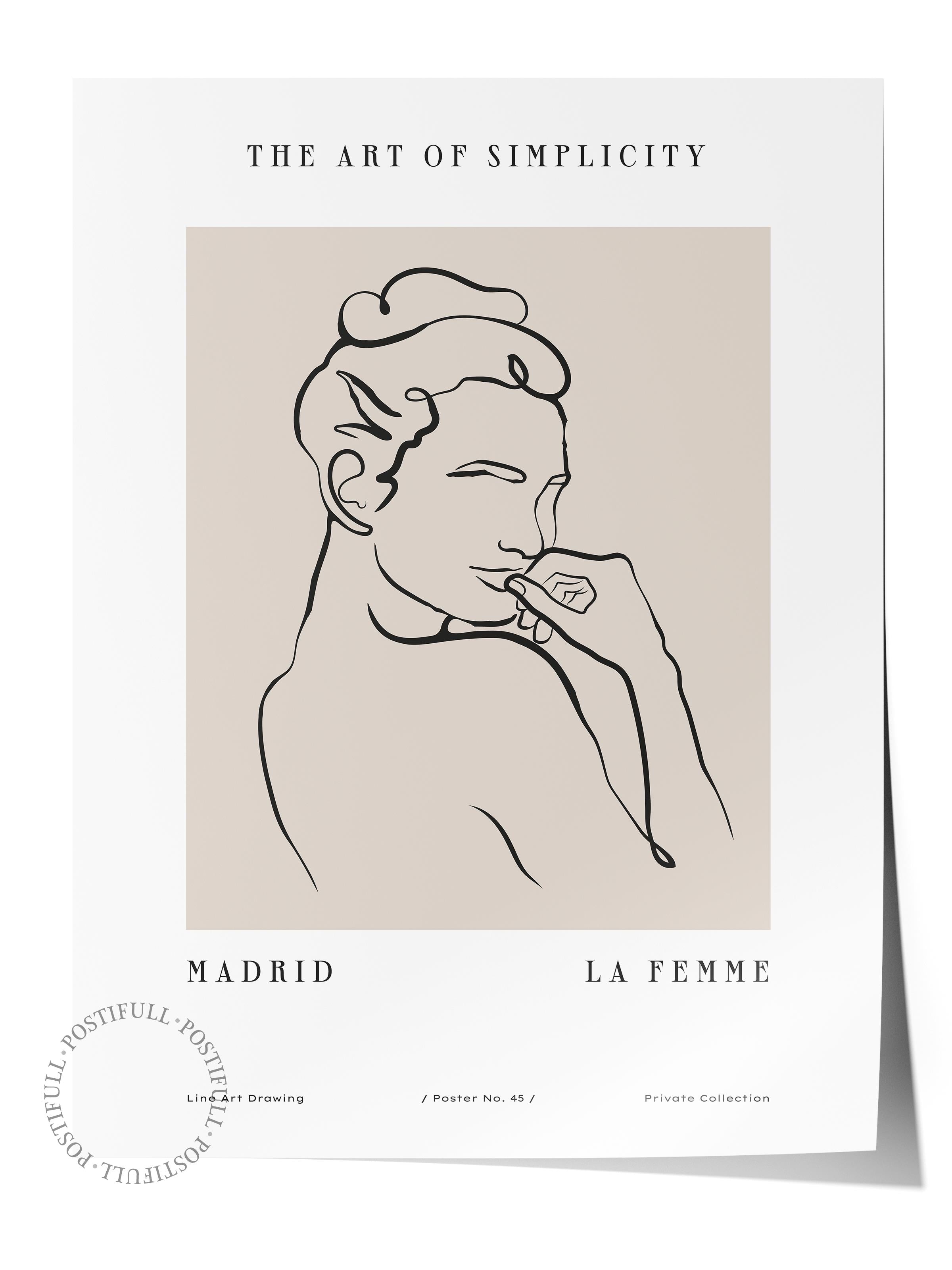 Minimal Temalı Duvar Posteri, Estetik Çerçevesiz Poster - Yatak Odası, Salon, Mutfak Duvar Dekoru