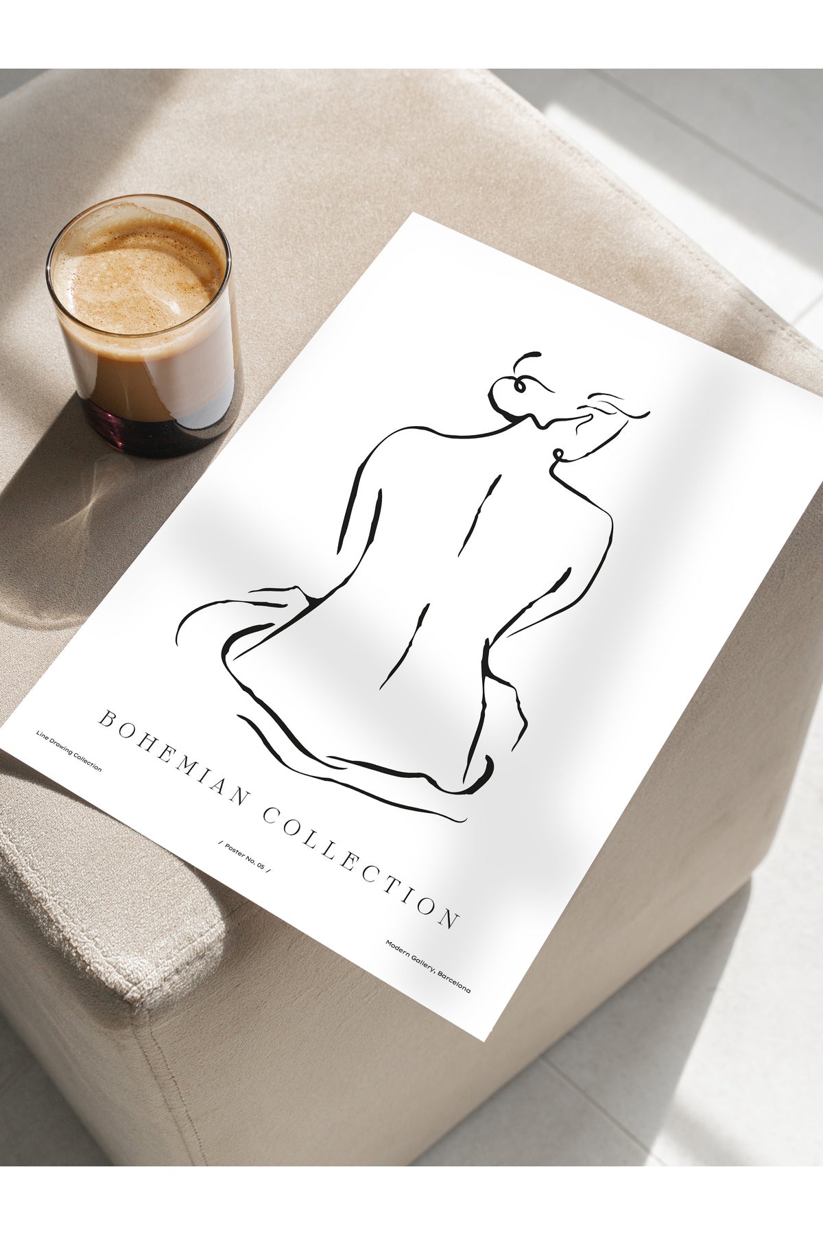 Minimal Temalı Duvar Posteri, Modern Çerçevesiz Poster - Yatak Odası, Salon, Mutfak Duvar Dekoru