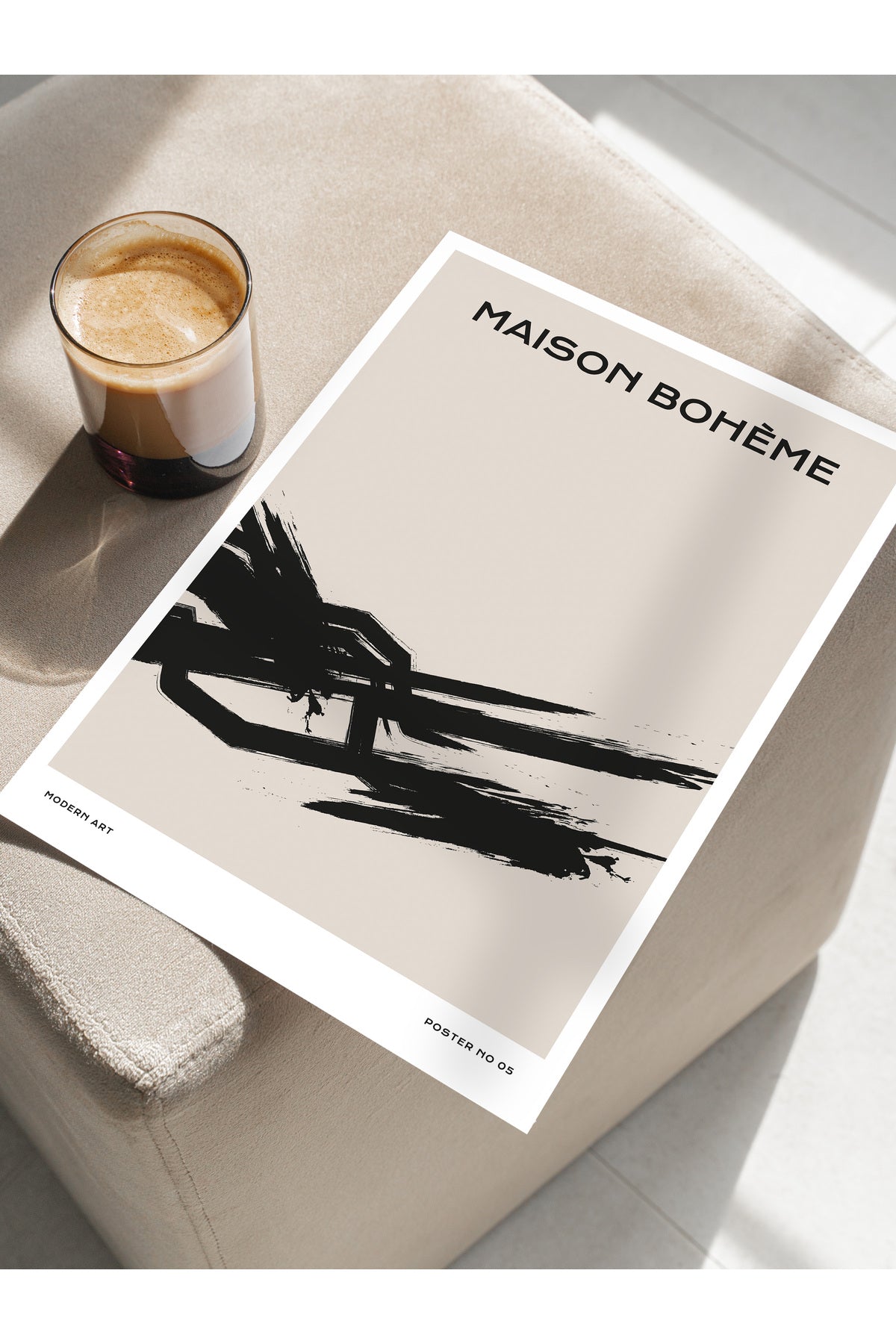 Minimal Temalı Duvar Posteri, Modern Çerçevesiz Poster - Yatak Odası, Salon, Mutfak Duvar Dekoru