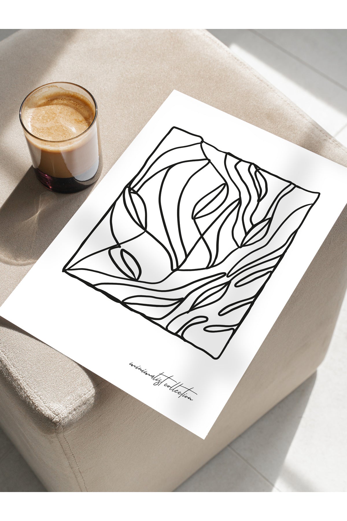 Minimal Temalı Duvar Posteri, Modern Çerçevesiz Poster - Yatak Odası, Salon, Mutfak Duvar Dekoru