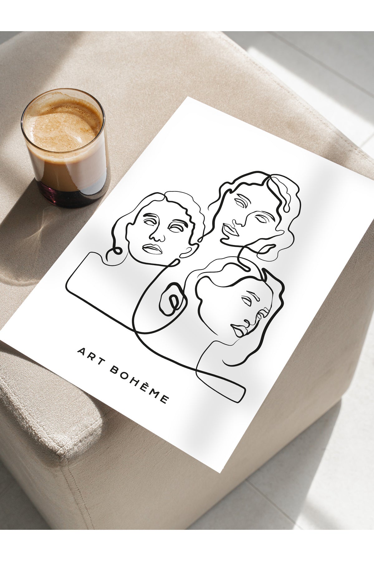 Minimal Temalı Duvar Posteri, Modern Çerçevesiz Poster - Yatak Odası, Salon, Mutfak Duvar Dekoru