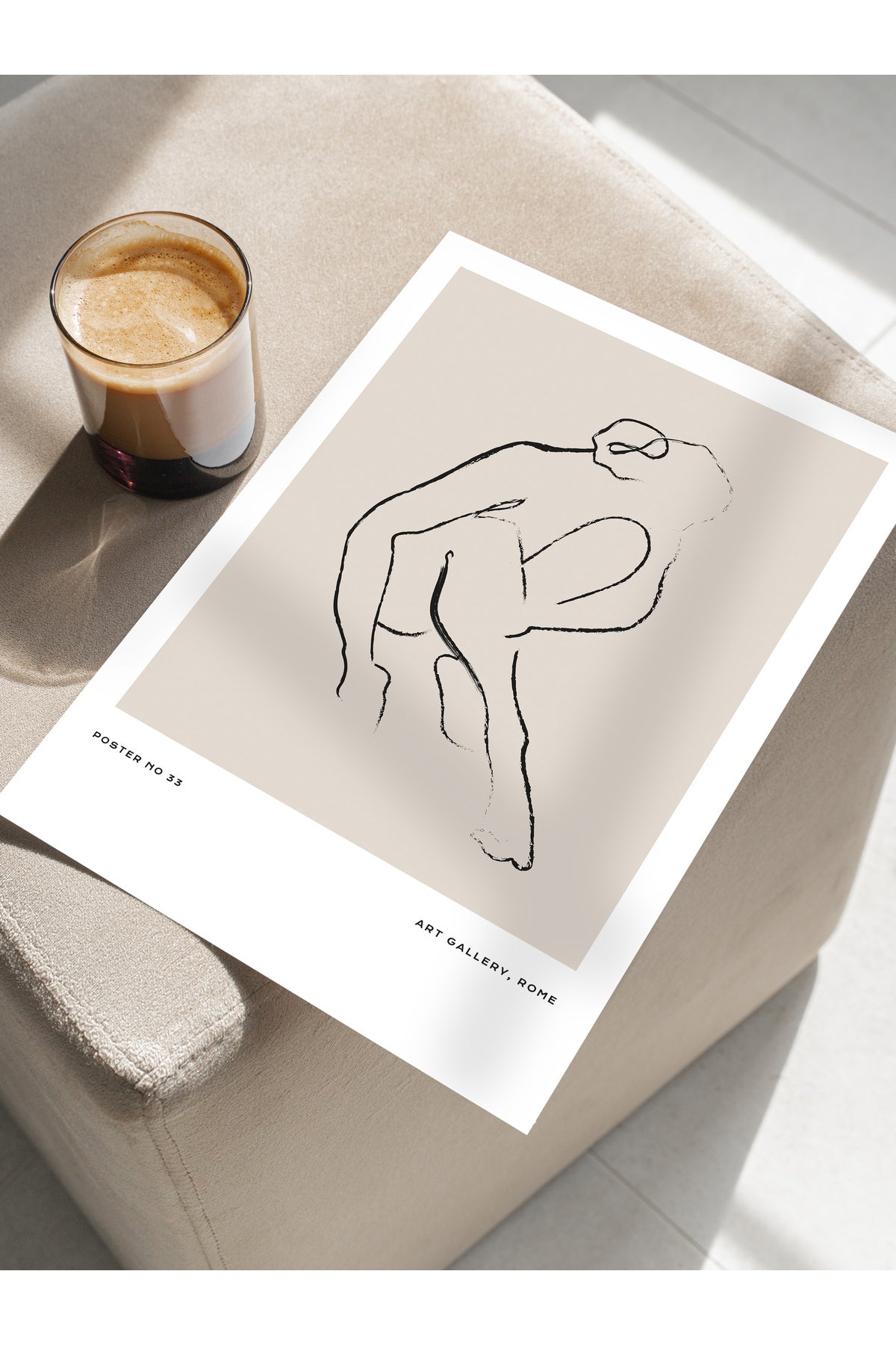 Minimal Temalı Duvar Posteri, Modern Çerçevesiz Poster - Yatak Odası, Salon, Mutfak Duvar Dekoru