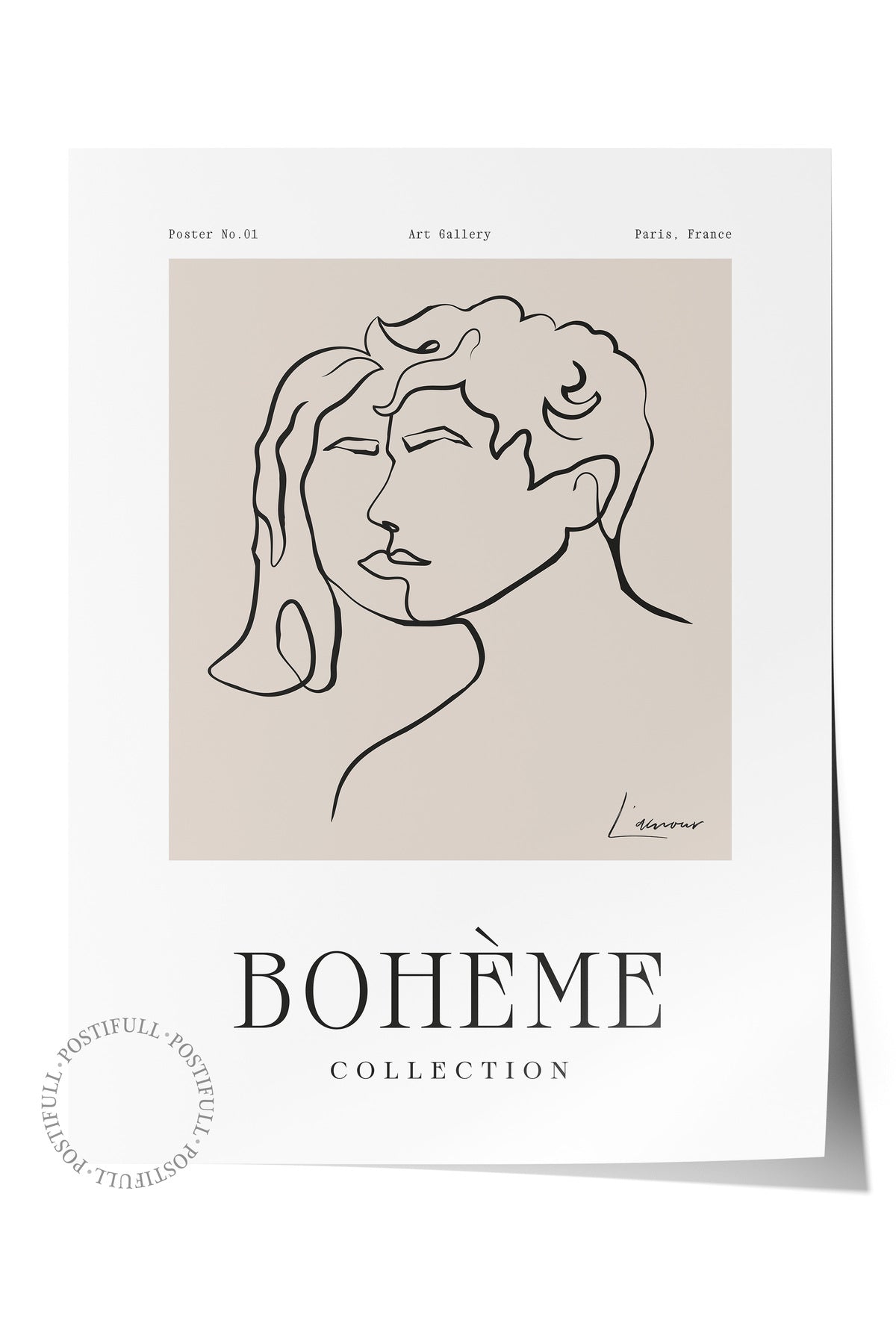 Minimal Temalı Duvar Posteri, Modern Çerçevesiz Poster - Yatak Odası, Salon, Mutfak Duvar Dekoru