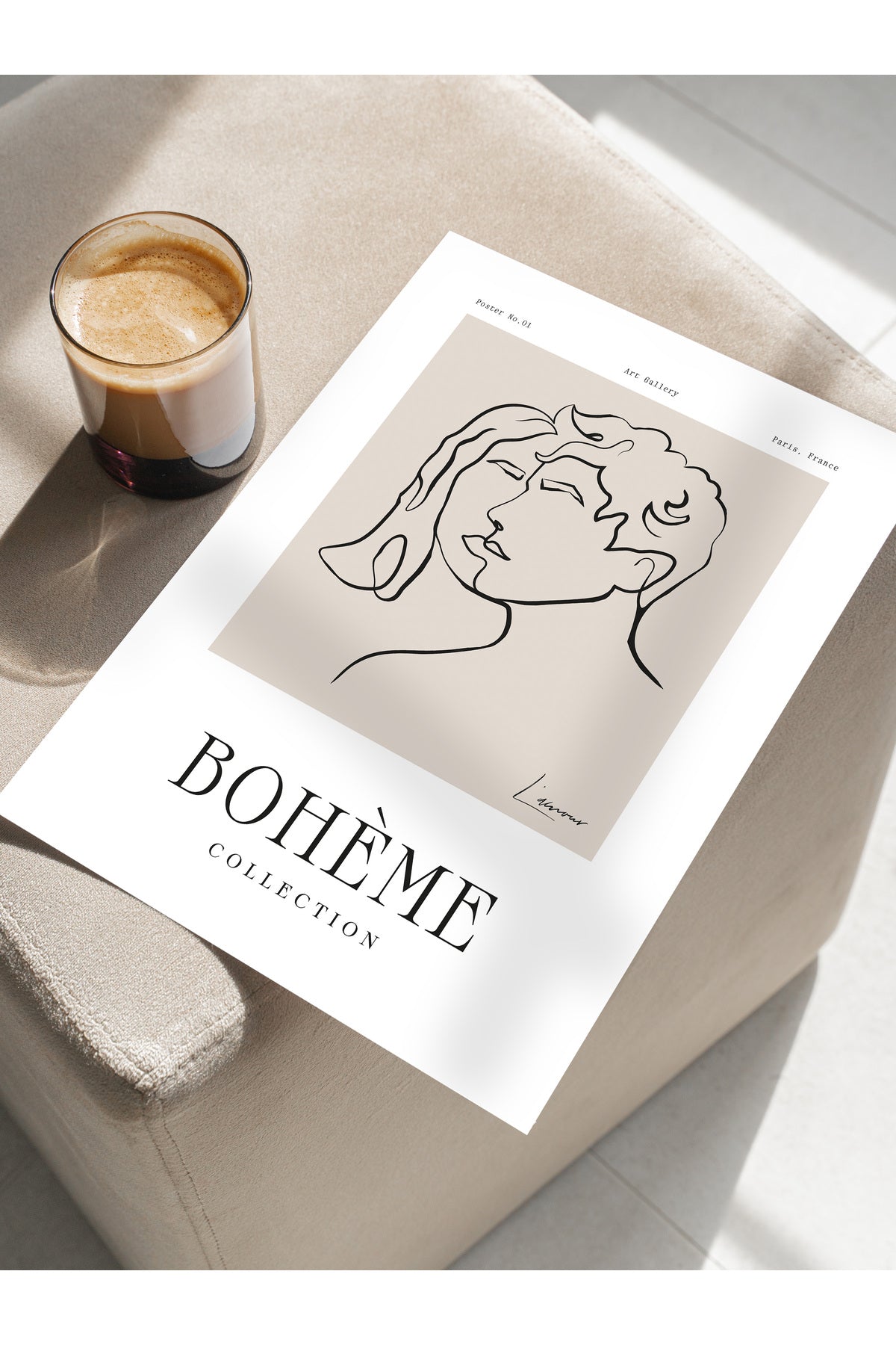 Minimal Temalı Duvar Posteri, Modern Çerçevesiz Poster - Yatak Odası, Salon, Mutfak Duvar Dekoru