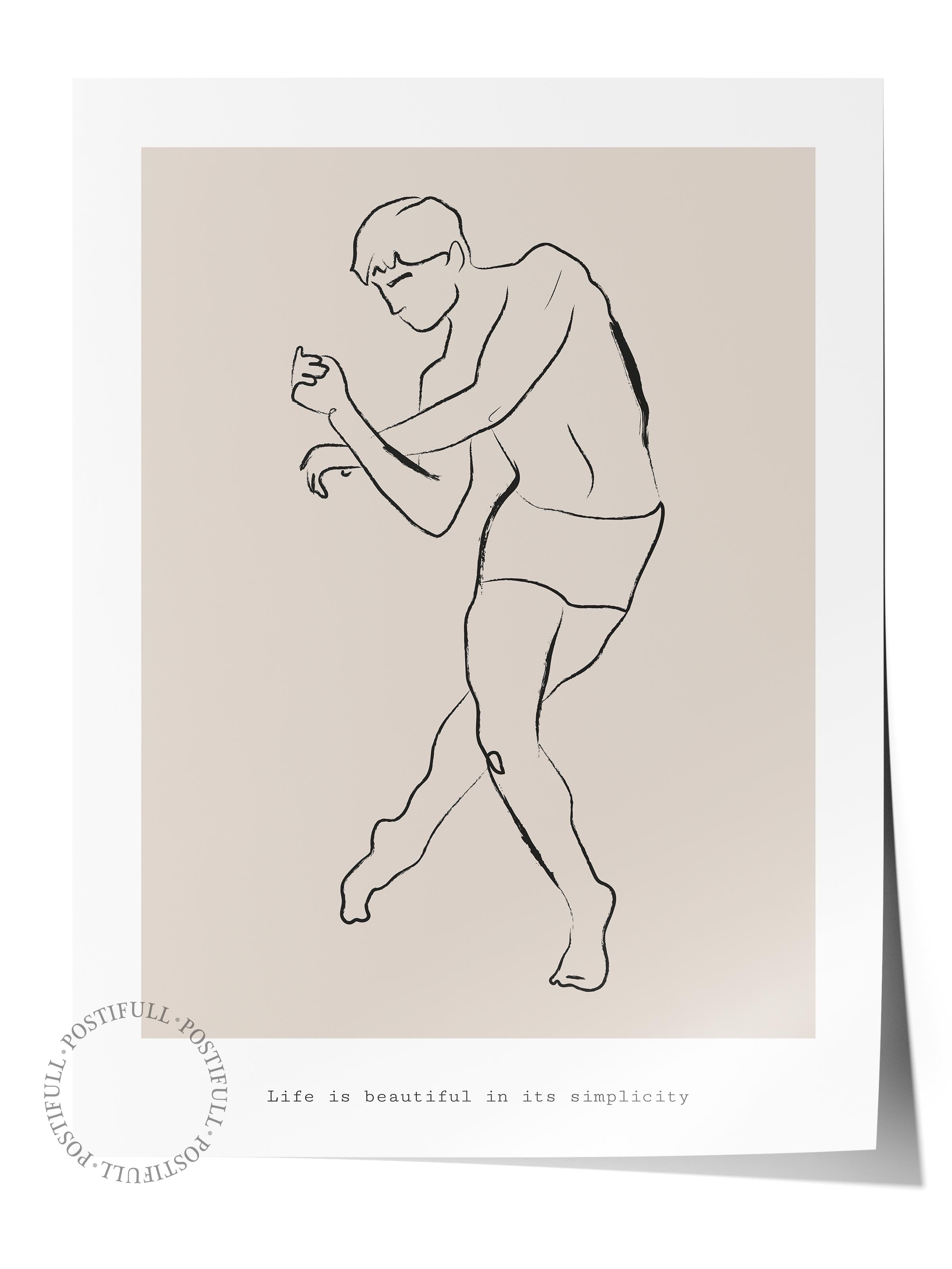 Minimal Temalı Duvar Posteri, Modern Çerçevesiz Poster - Yatak Odası, Salon, Mutfak Duvar Dekoru
