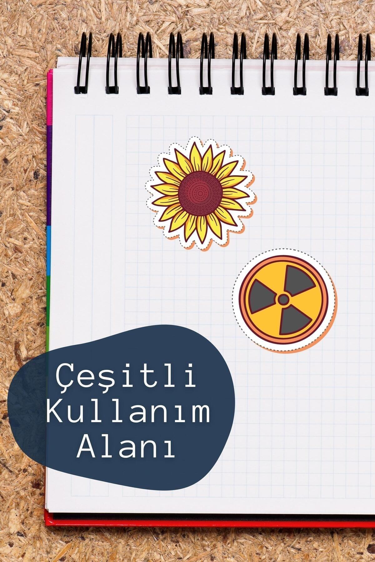 Minimal Temalı Sticker Seti - 12 Adet Etiket Seti- Telefon, Tablet, Defter Laptop Uyumlu Etiket