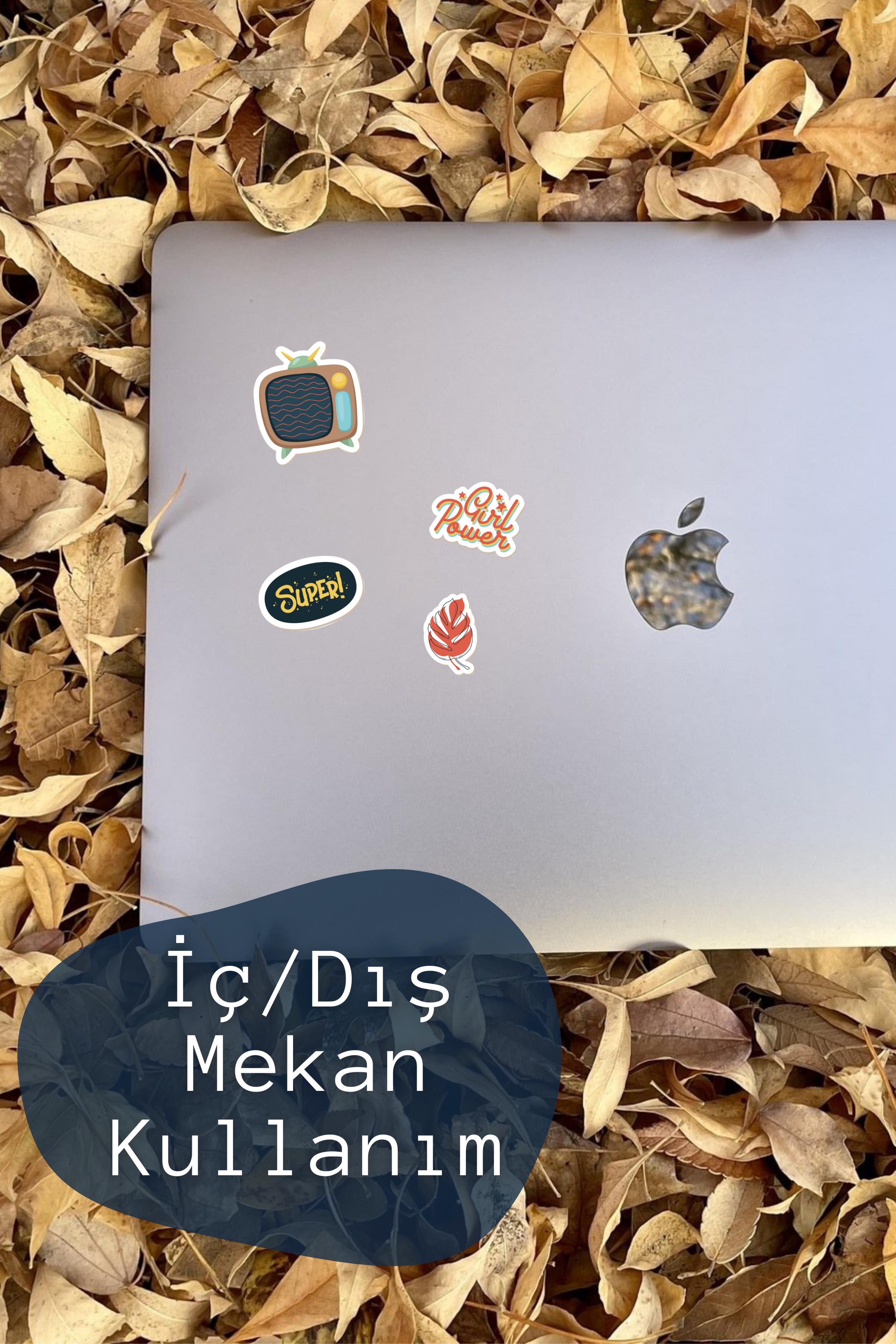 Minimal Temalı Sticker ve Etiket Seti - Orta Boy - Su Geçirmez, Kalın Yapışkanlı Sticker Seti