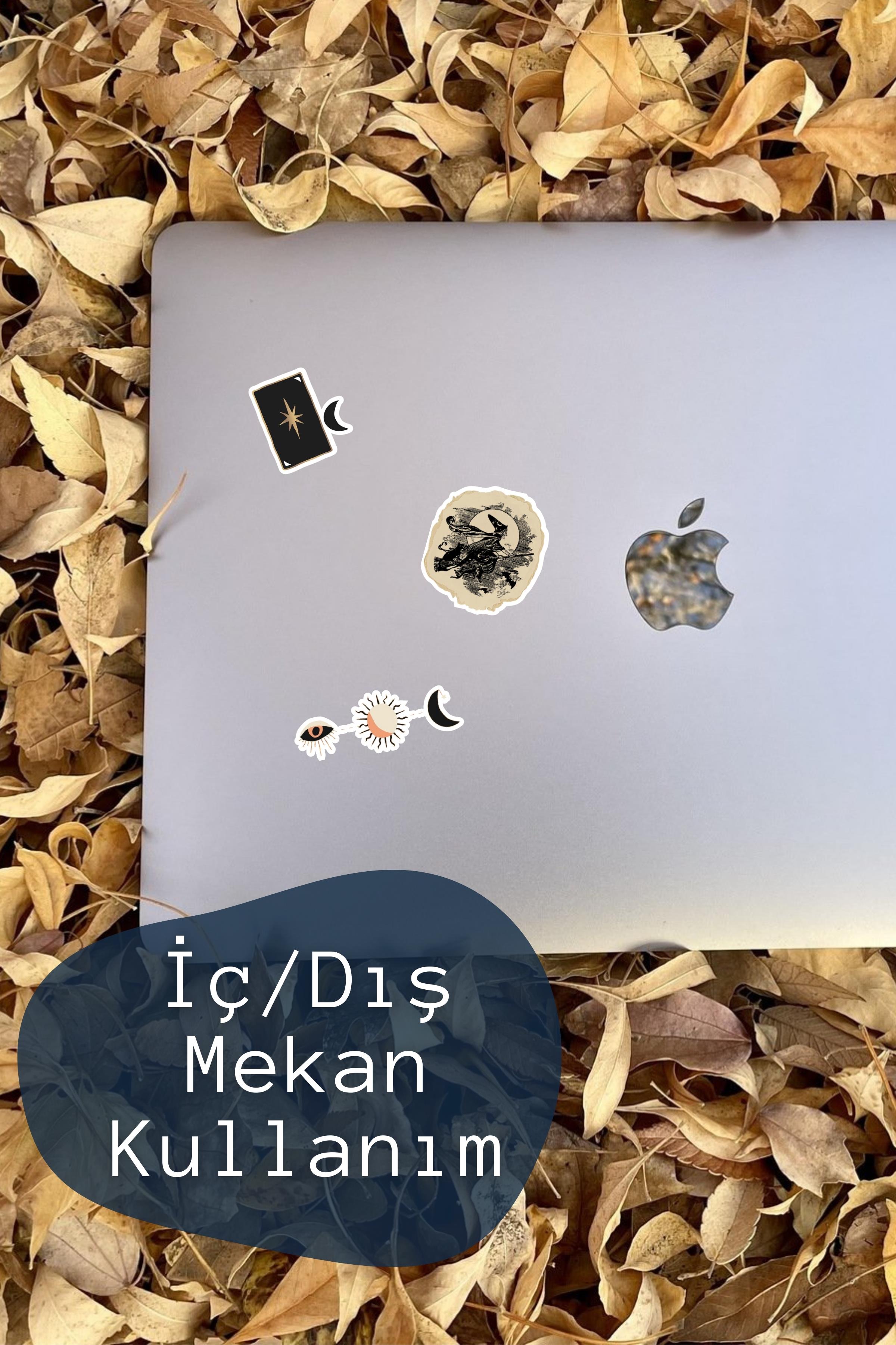 Mistik Etiket Seti, Büyük Boy, 14 Adet Su Geçirmez, Sticker Seti, Laptop, Telefon, Valiz Uyumlu