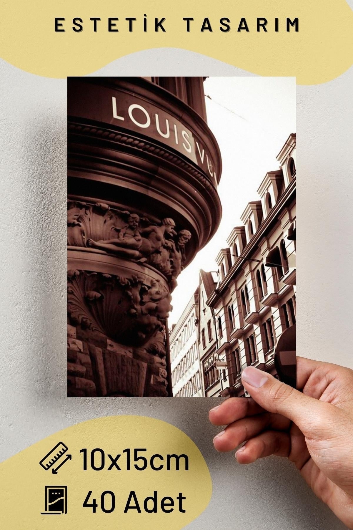 Mocha Duvar Posteri Kolaj Set - 40 Adet - Arkası Yapışkanlı - Kahve Temalı Poster Seti - 10cm*15cm