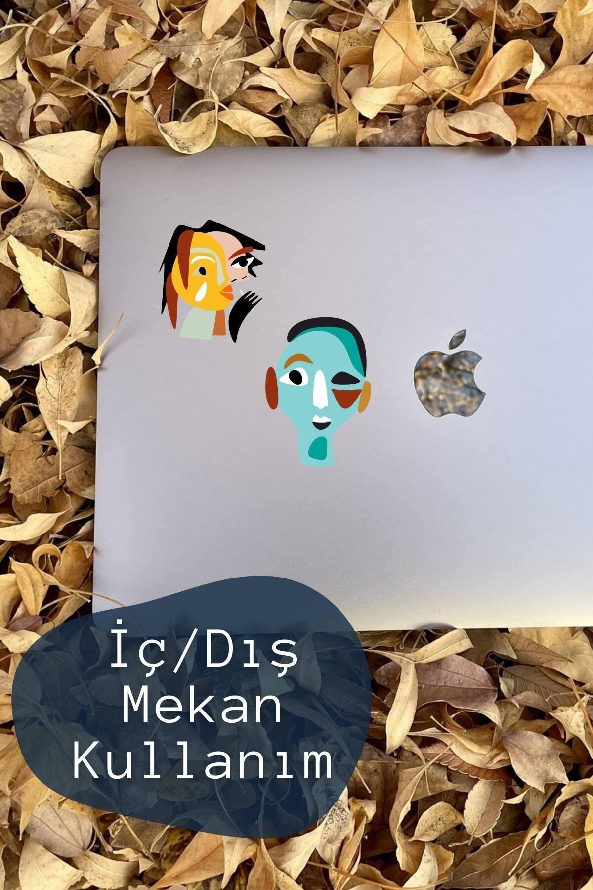 Modern Art Temalı Sticker Seti - 20 Adet Etiket Seti- Telefon, Tablet, Defter Laptop Uyumlu Etiket