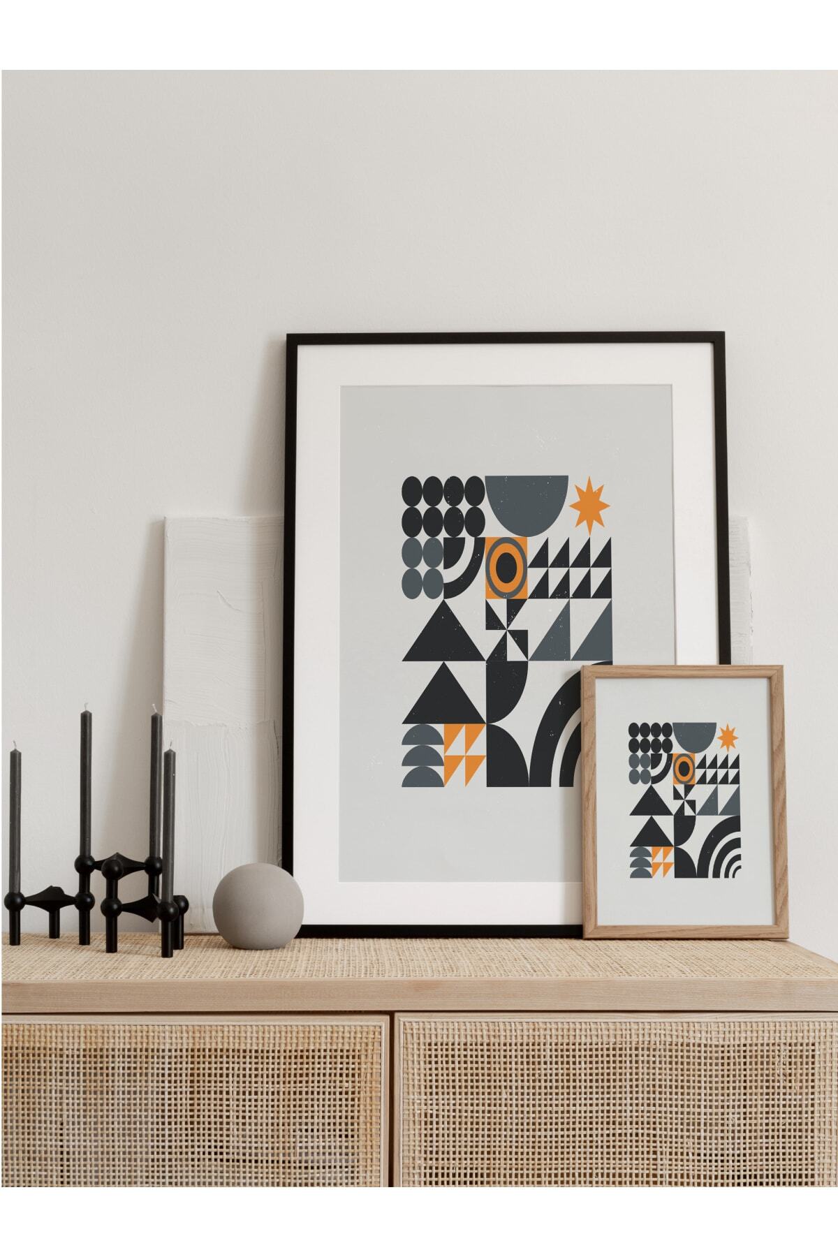 Modern Bauhaus Ve Estetik Duvar Tablosu, Çerçevesiz Poster, Salon, Mutfak Ve Ofis Duvar Dekoru