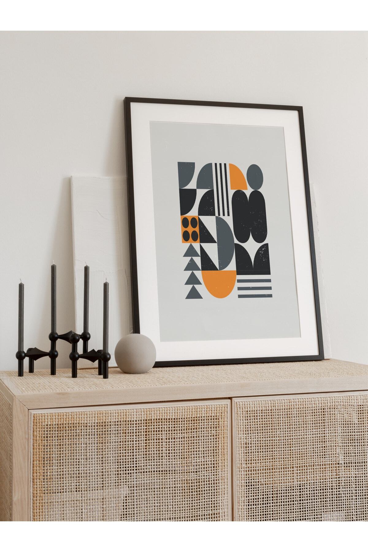 Modern Bauhaus Ve Estetik Duvar Tablosu, Çerçevesiz Poster, Salon, Mutfak Ve Ofis Duvar Dekoru
