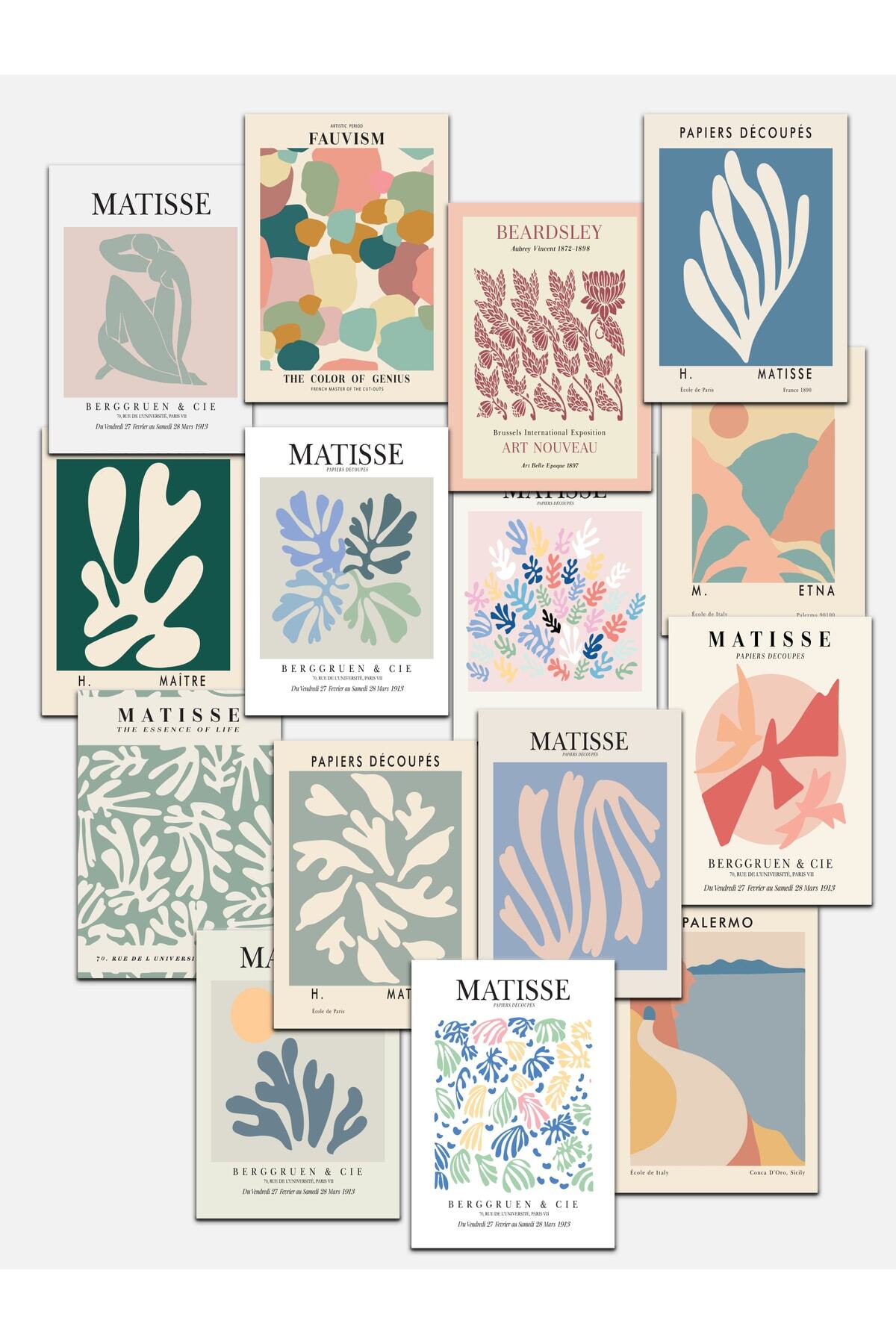 Modern Duvar Tablo Seti, Çerçevesiz, Duvar Poster Seti, 15 Adet Posterler, Renkli Ve Canlı Baskı