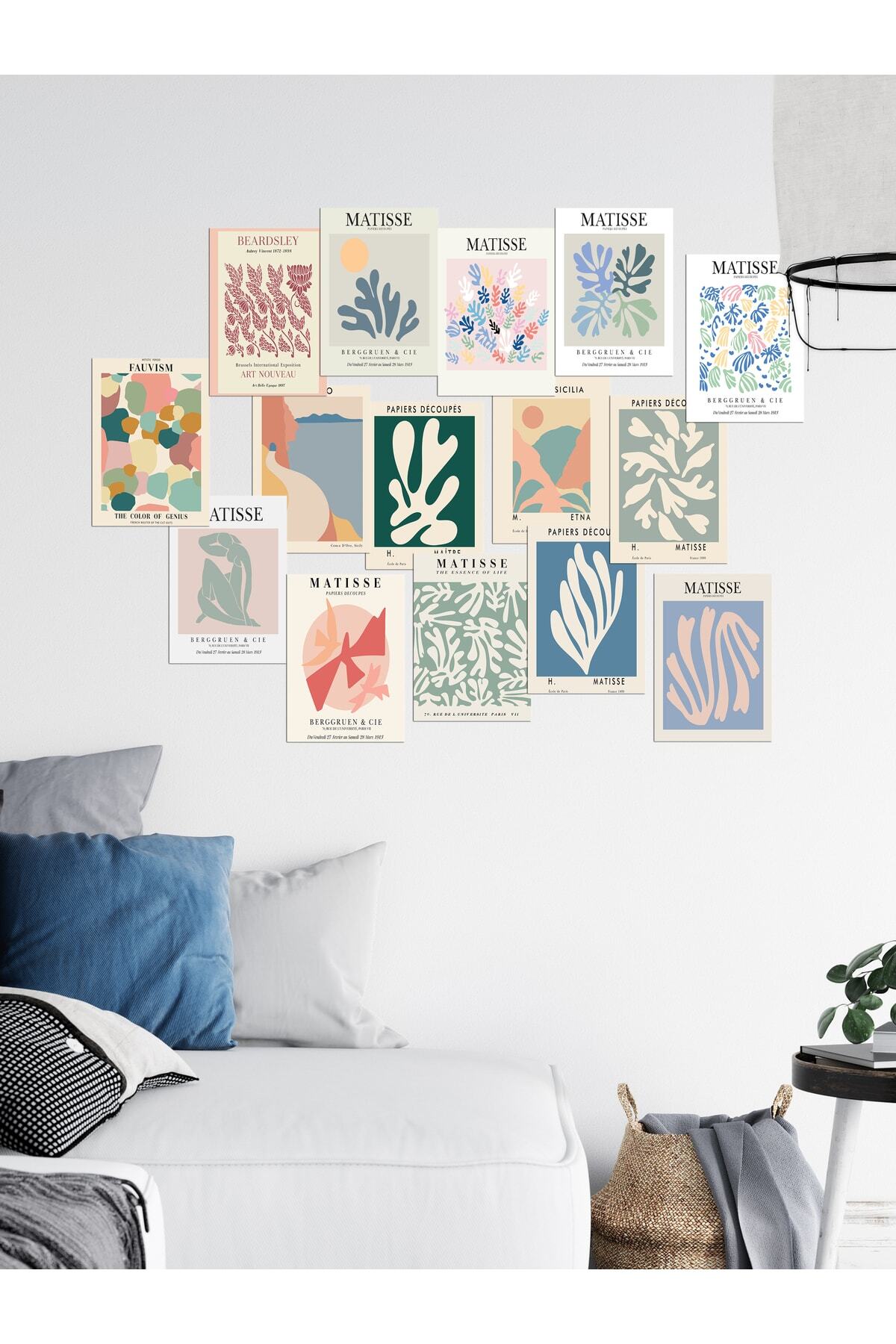 Modern Duvar Tablo Seti, Çerçevesiz, Duvar Poster Seti, 15 Adet Posterler, Renkli Ve Canlı Baskı