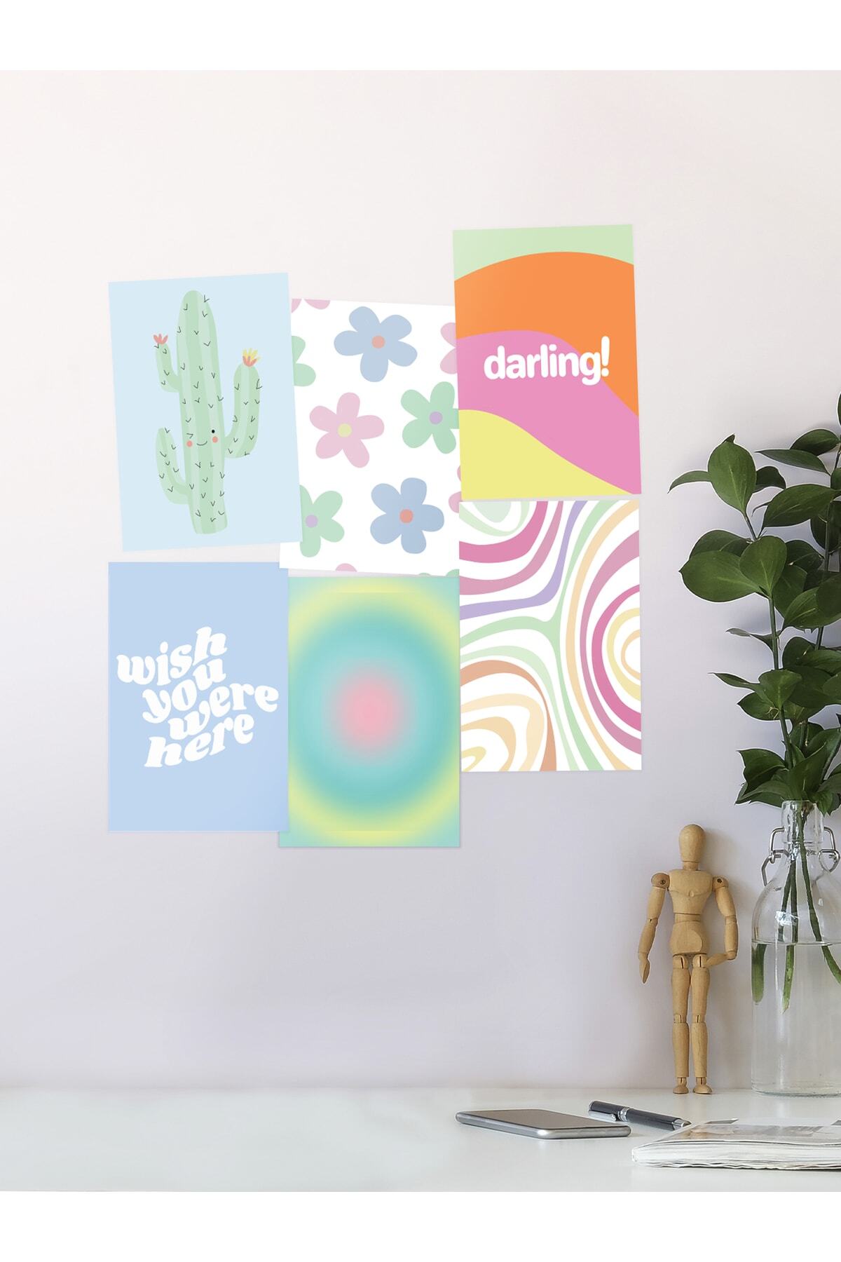 Modern Duvar Tablo Seti, Çerçevesiz, Duvar Poster Seti, 15 Adet Posterler, Renkli Ve Canlı Baskı