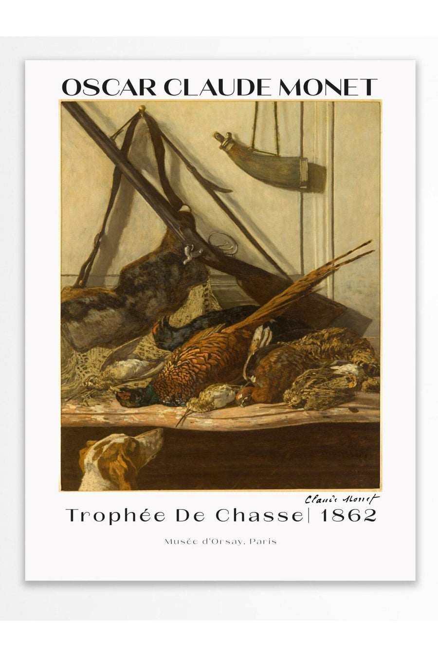 Oscar Claude Monet Trophée De Chasse 1862 Sanat Çerçevesiz Poster