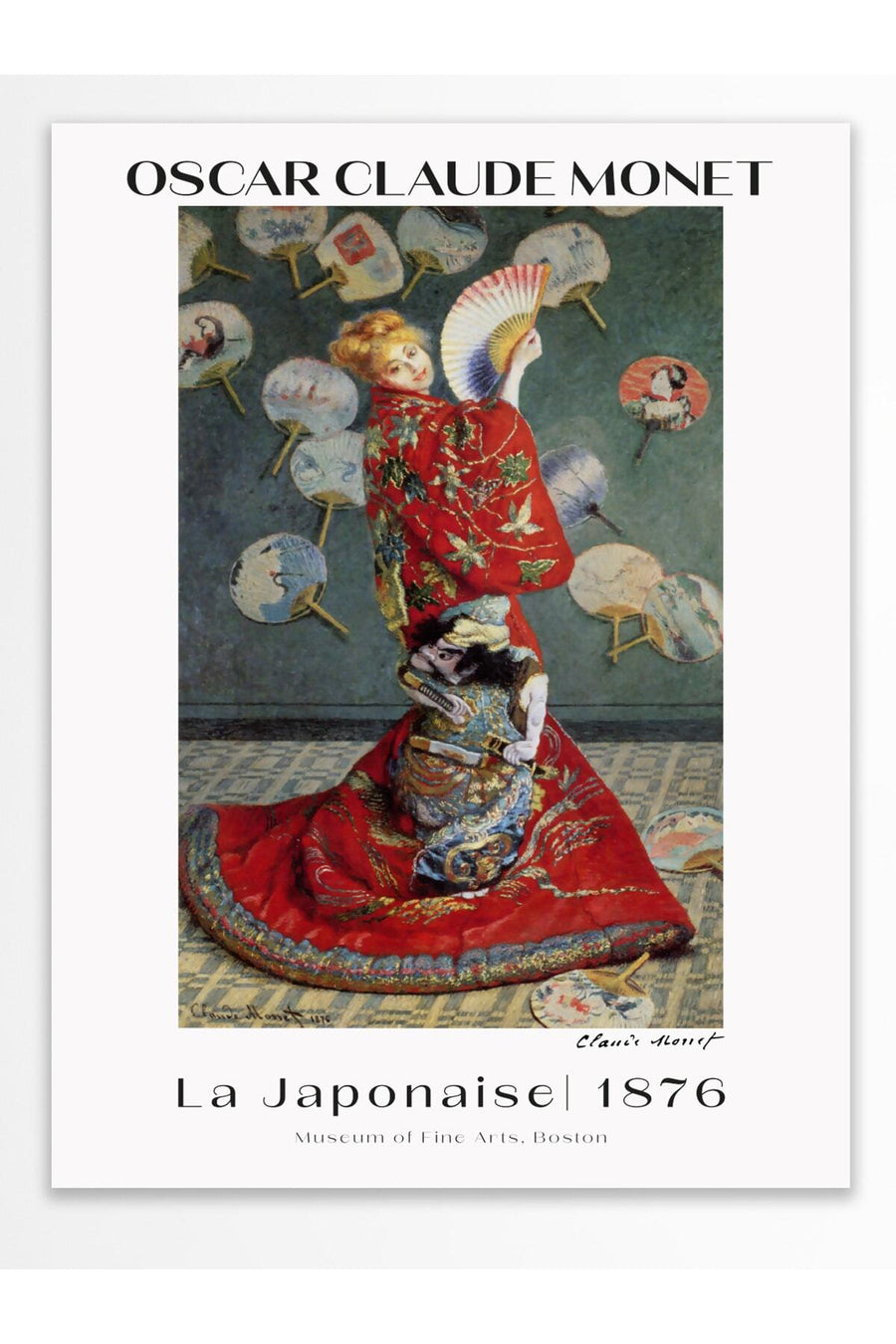 La Japonaise 1876 Monet Sanat Çerçevesiz Poster