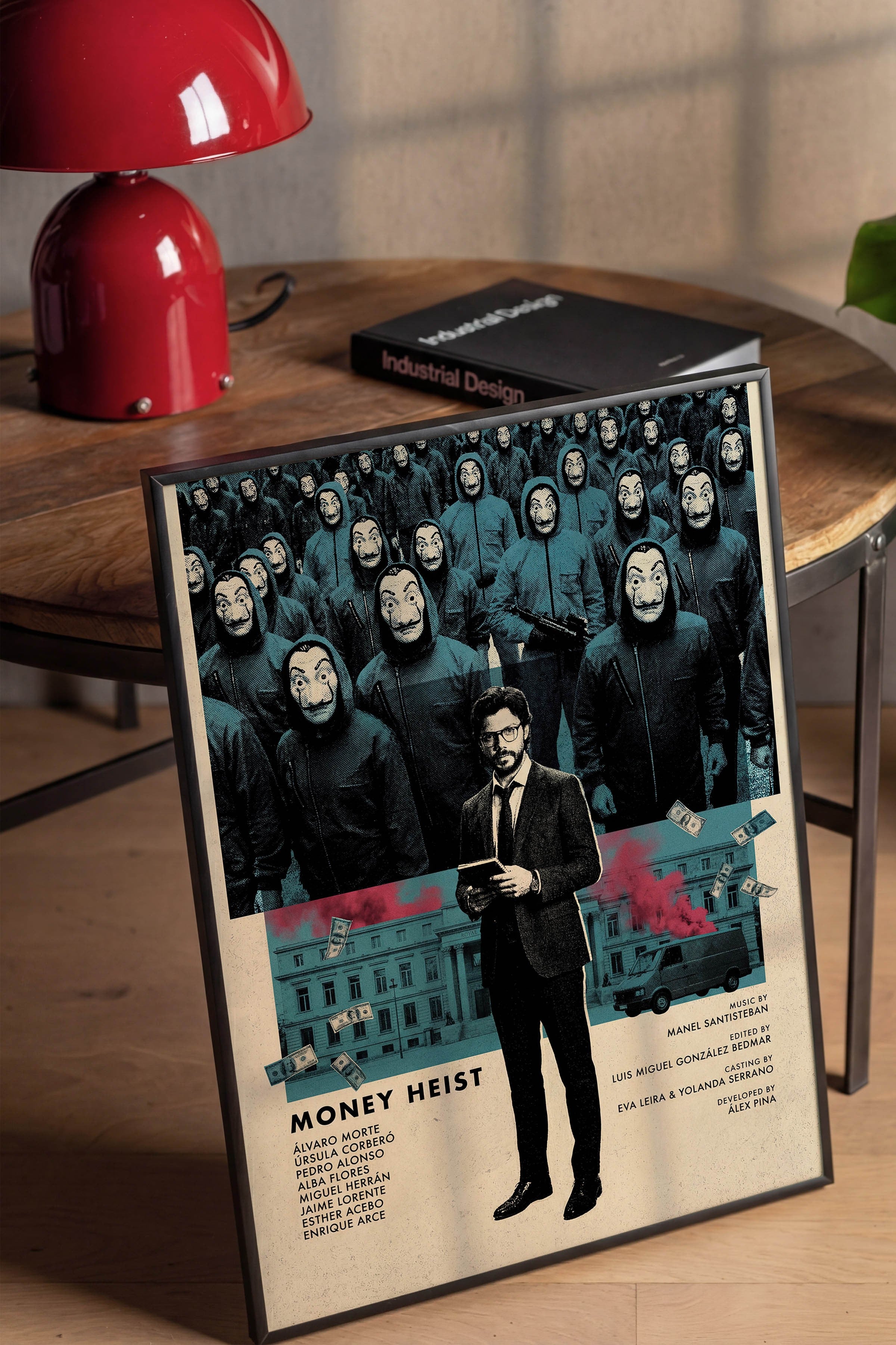 Money Heist Siyah Çerçeveli Poster, Sinema ve Dizi Tablo, Film Dizi Afişleri NO:112780