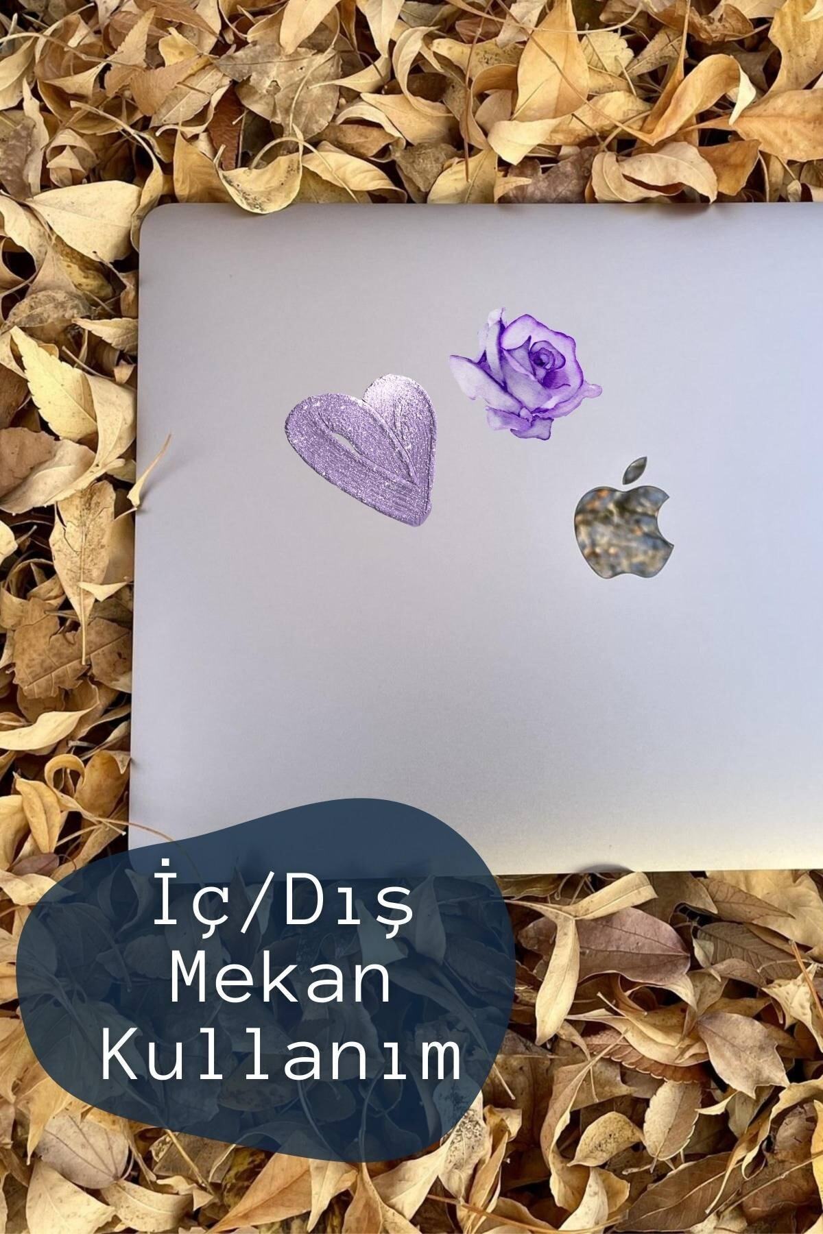 Mor Temalı Sticker Seti - 9 Adet Etiket Seti- Telefon, Tablet, Defter Laptop Uyumlu Etiket