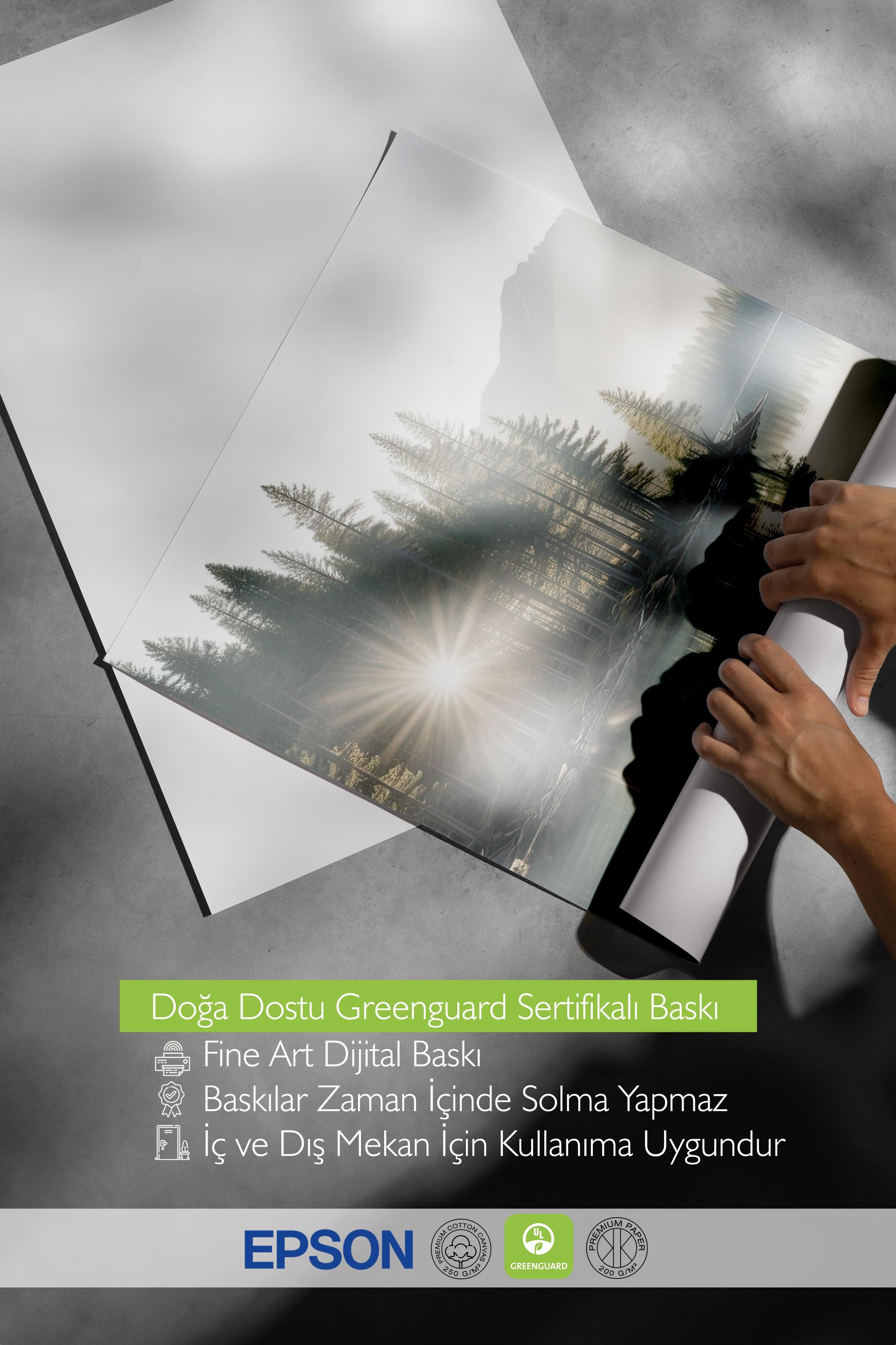 Morning View Lake Poster, Çerçevesiz Duvar Posteri, Dikey Duvar Tablosu Comfort Serisi NO:108299