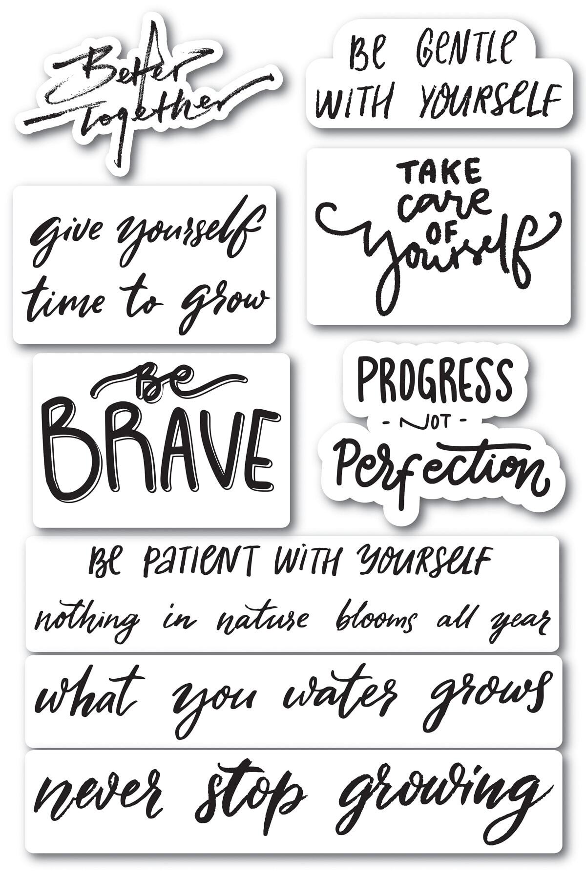 Motivasyon Temalı Sticker Seti - 10 Adet Etiket Seti- Telefon, Tablet, Defter Laptop Uyumlu Etiket