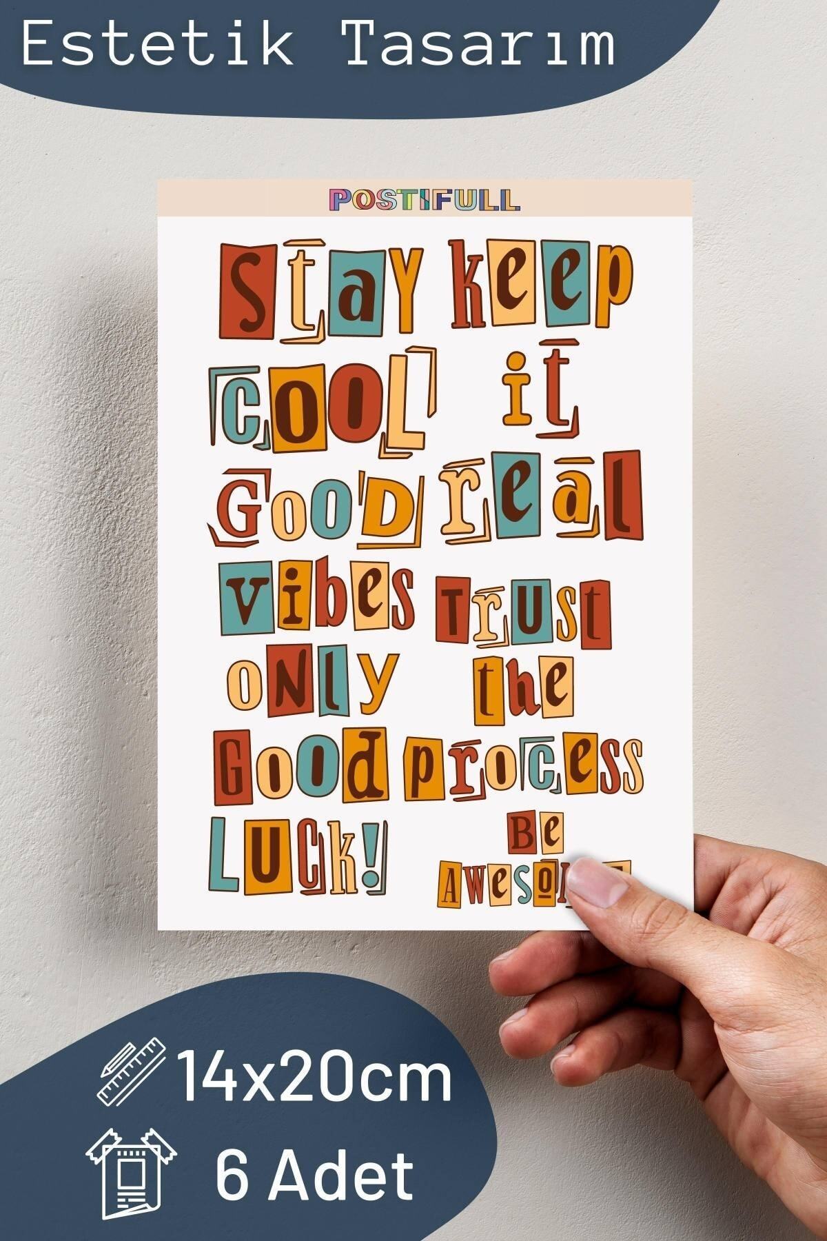 Motivasyon Temalı Sticker Seti - 10 Adet Etiket Seti- Telefon, Tablet, Defter Laptop Uyumlu Etiket