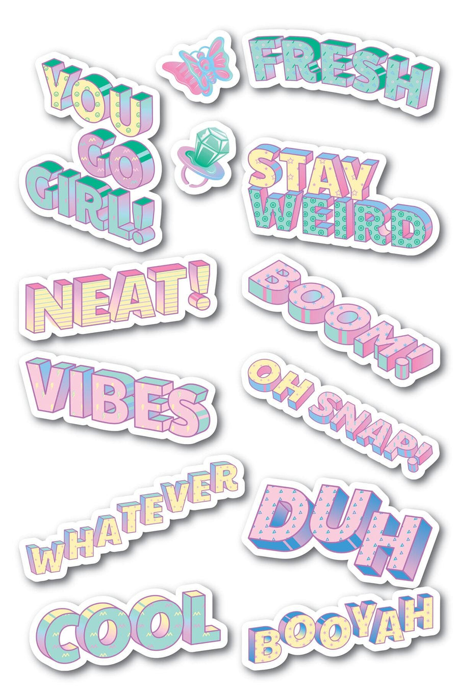 Motivasyon Temalı Sticker Seti - 13 Adet Etiket Seti- Telefon, Tablet, Defter Laptop Uyumlu Etiket
