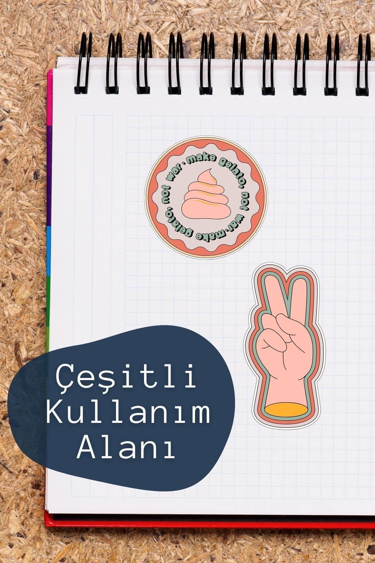 Motivasyon Temalı Sticker Seti - 5 Adet Etiket Seti- Telefon, Tablet, Defter Laptop Uyumlu Etiket