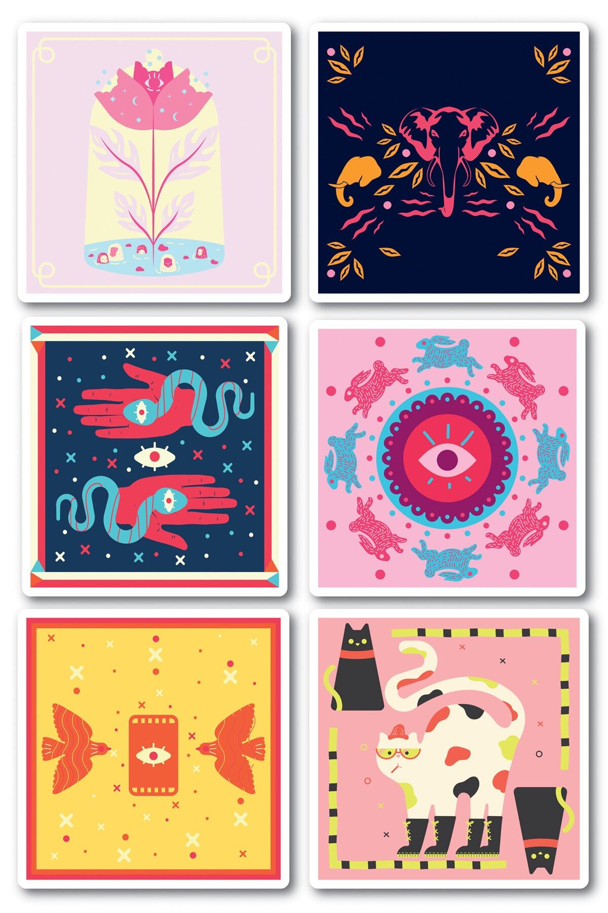 Motivasyon Temalı Sticker Seti - 6 Adet Etiket Seti- Telefon, Tablet, Defter Laptop Uyumlu Etiket