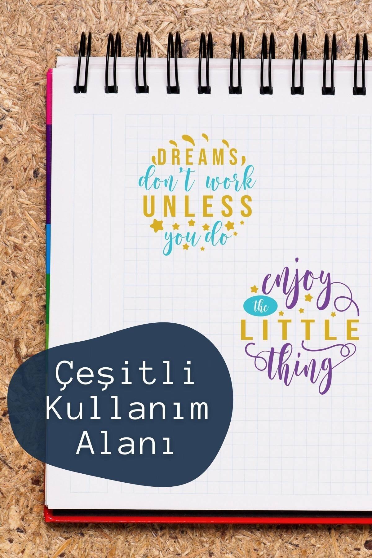 Motivasyon Temalı Sticker Seti - 6 Adet Etiket Seti- Telefon, Tablet, Defter Laptop Uyumlu Etiket