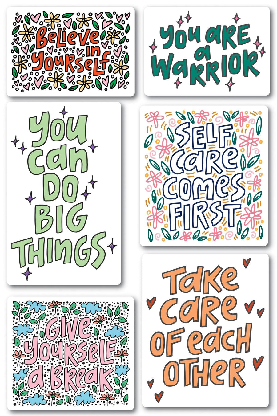 Motivasyon Temalı Sticker Seti - 6 Adet Etiket Seti- Telefon, Tablet, Defter Laptop Uyumlu Etiket