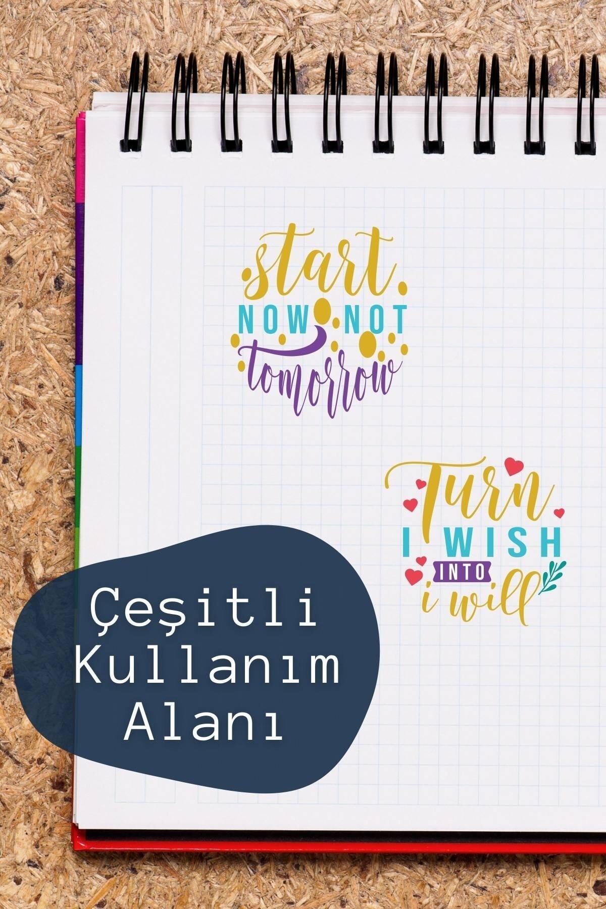 Motivasyon Temalı Sticker Seti - 6 Adet Etiket Seti- Telefon, Tablet, Defter Laptop Uyumlu Etiket