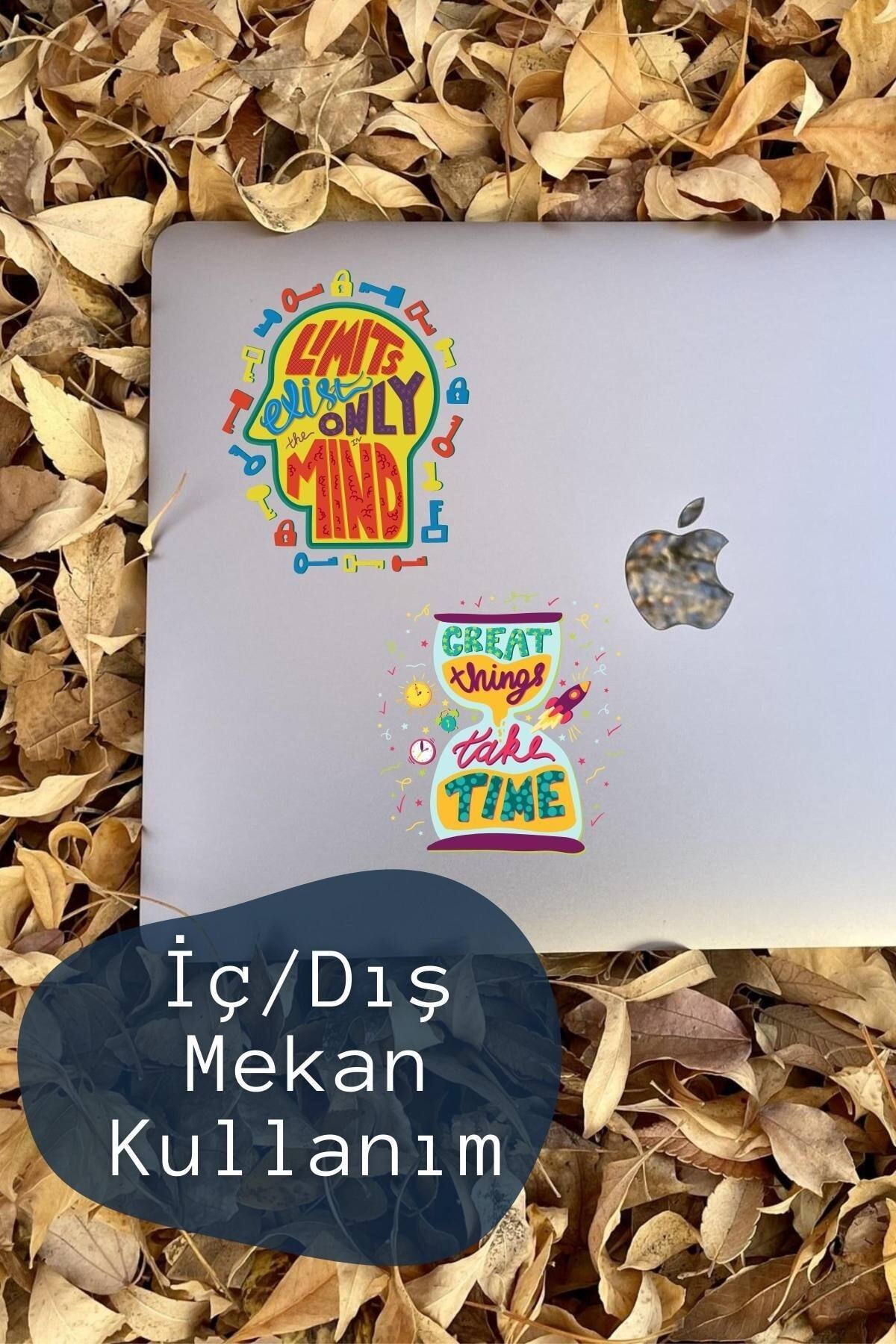 Motivasyon Temalı Sticker Seti - 6 Adet Etiket Seti- Telefon, Tablet, Defter Laptop Uyumlu Etiket