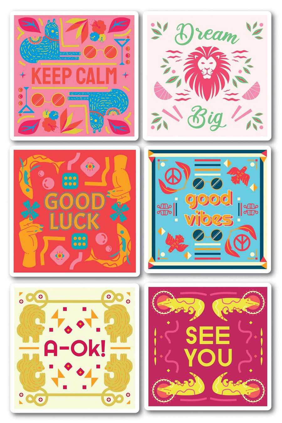 Motivasyon Temalı Sticker Seti - 6 Adet Etiket Seti- Telefon, Tablet, Defter Laptop Uyumlu Etiket