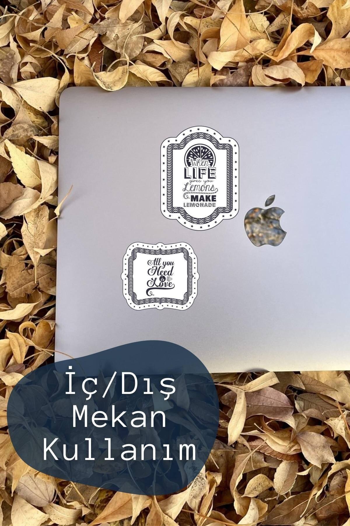 Motivasyon Temalı Sticker Seti - 6 Adet Etiket Seti- Telefon, Tablet, Defter Laptop Uyumlu Etiket