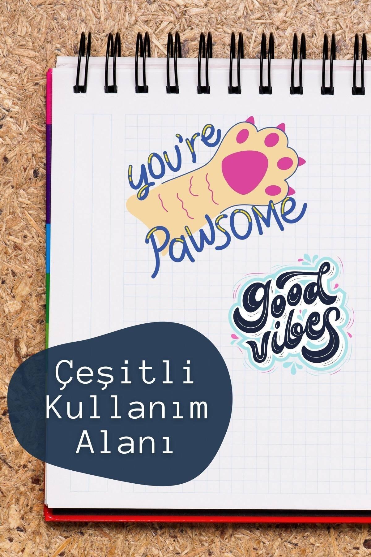 Motivasyon Temalı Sticker Seti - 6 Adet Etiket Seti- Telefon, Tablet, Defter Laptop Uyumlu Etiket