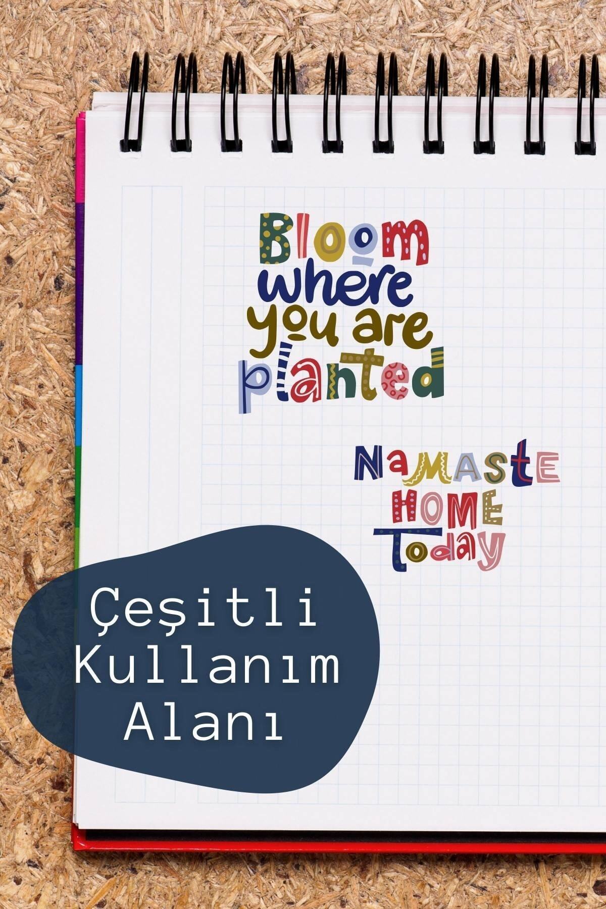 Motivasyon Temalı Sticker Seti - 7 Adet Etiket Seti- Telefon, Tablet, Defter Laptop Uyumlu Etiket