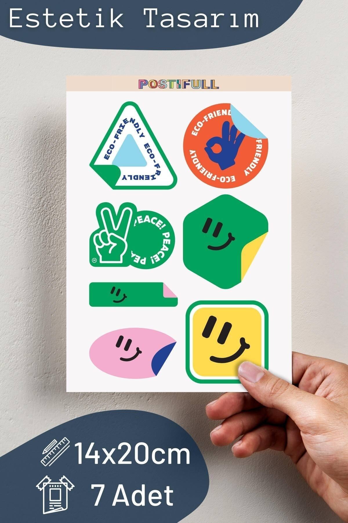 Motivasyon Temalı Sticker Seti - 7 Adet Etiket Seti- Telefon, Tablet, Defter Laptop Uyumlu Etiket