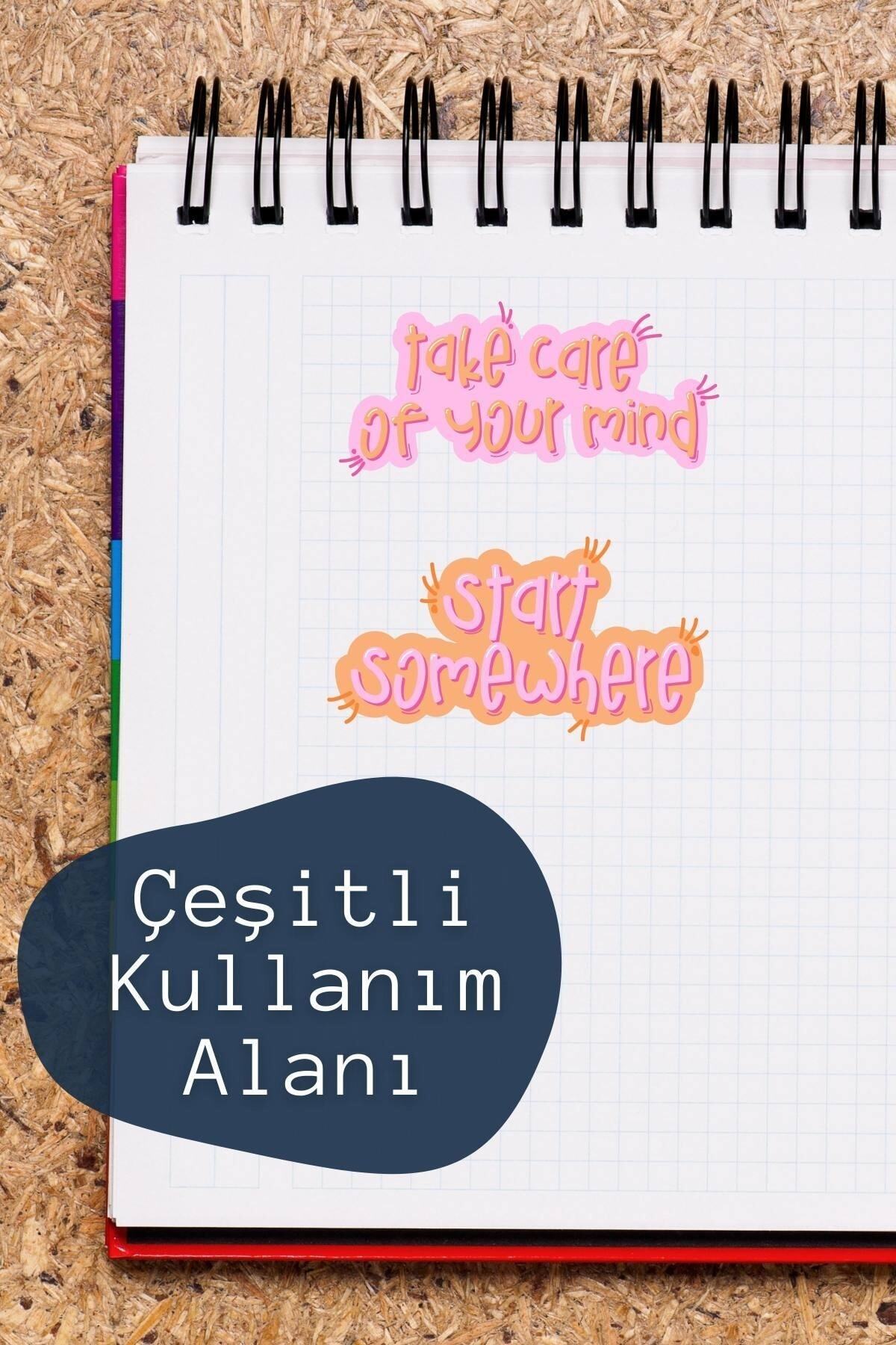 Motivasyon Temalı Sticker Seti - 7 Adet Etiket Seti- Telefon, Tablet, Defter Laptop Uyumlu Etiket
