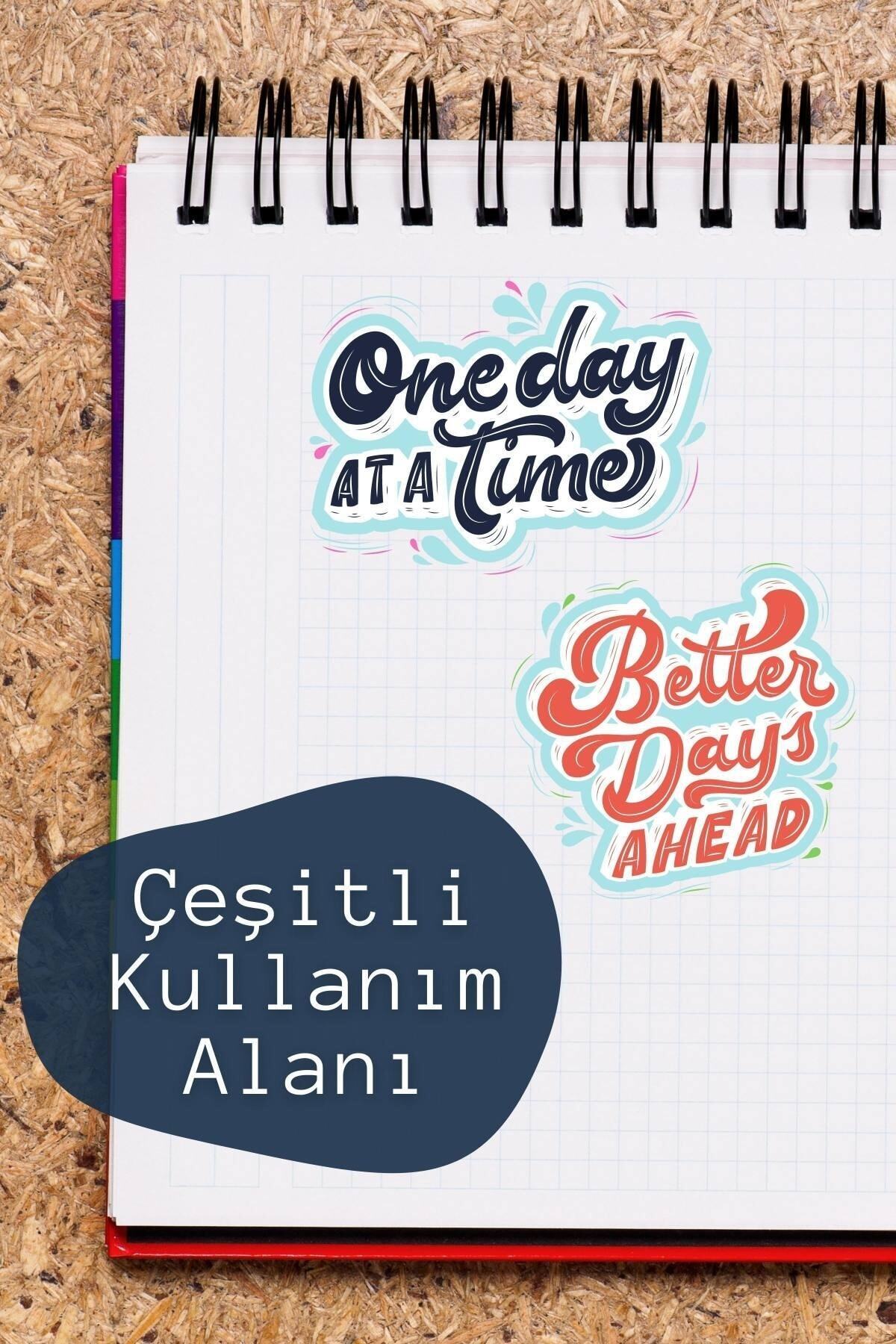 Motivasyon Temalı Sticker Seti - 7 Adet Etiket Seti- Telefon, Tablet, Defter Laptop Uyumlu Etiket