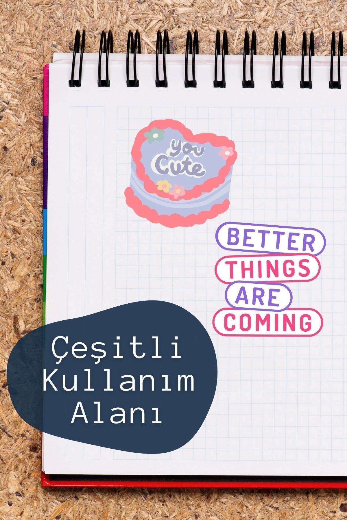Motivasyon Temalı Sticker Seti - 7 Adet Etiket Seti- Telefon, Tablet, Defter Laptop Uyumlu Etiket