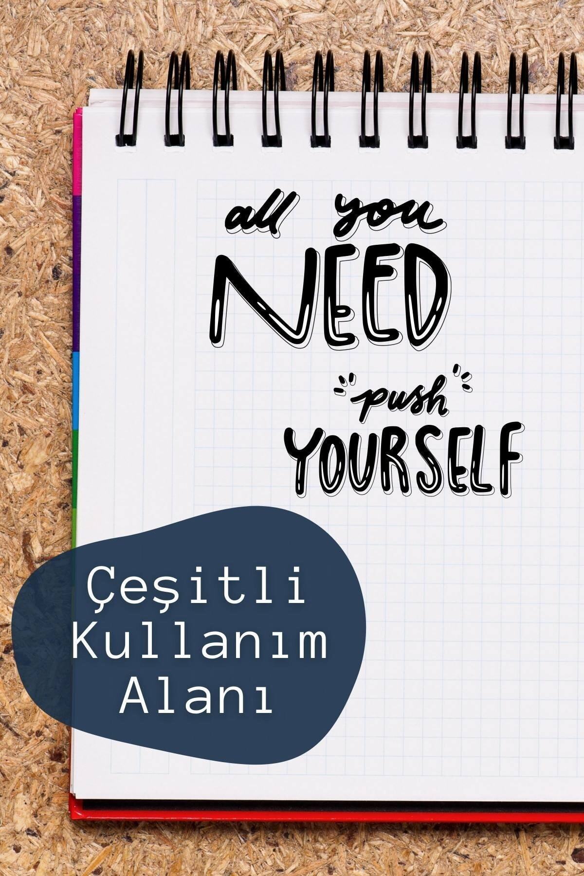 Motivasyon Temalı Sticker Seti - 8 Adet Etiket Seti- Telefon, Tablet, Defter Laptop Uyumlu Etiket