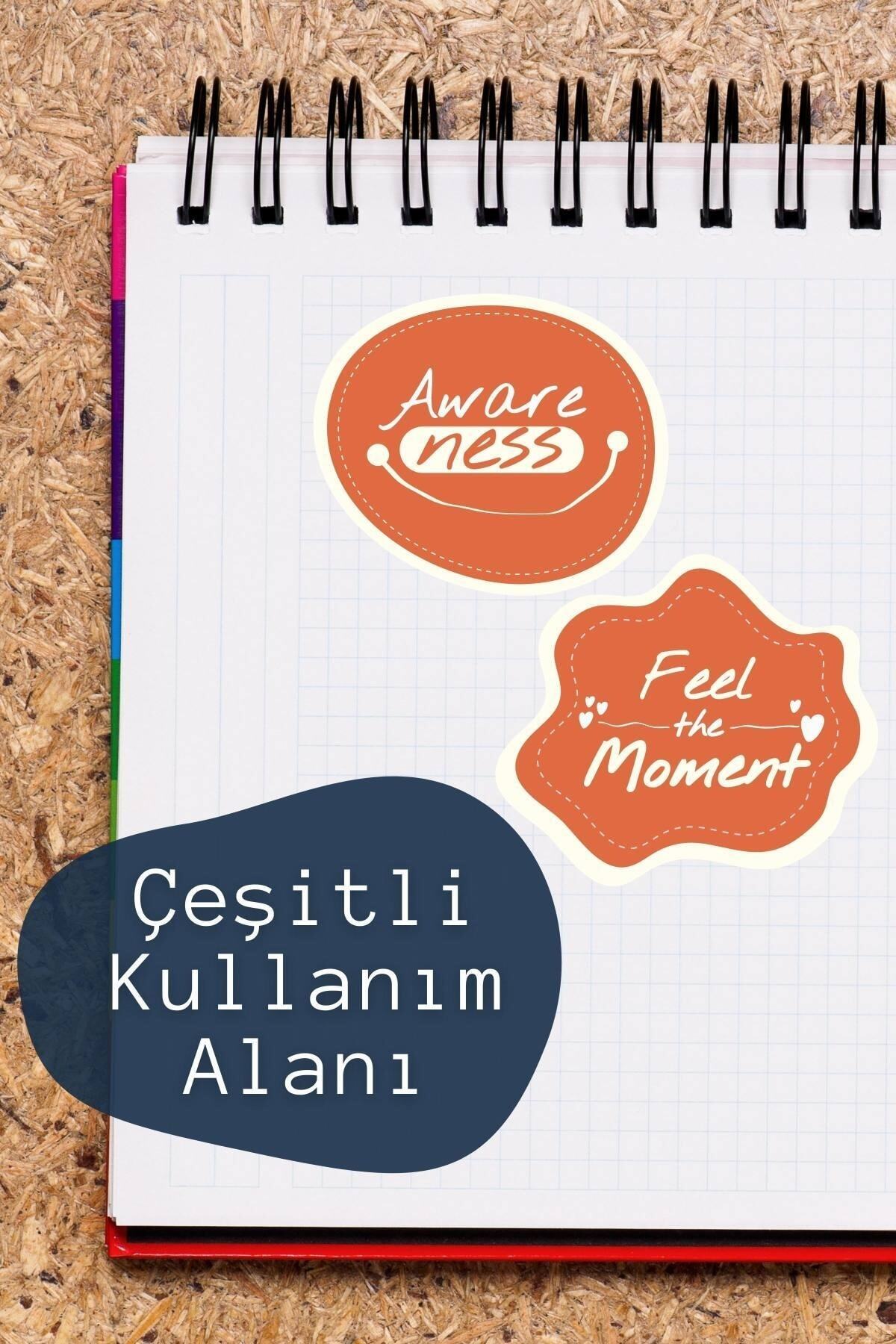 Motivasyon Temalı Sticker Seti - 8 Adet Etiket Seti- Telefon, Tablet, Defter Laptop Uyumlu Etiket