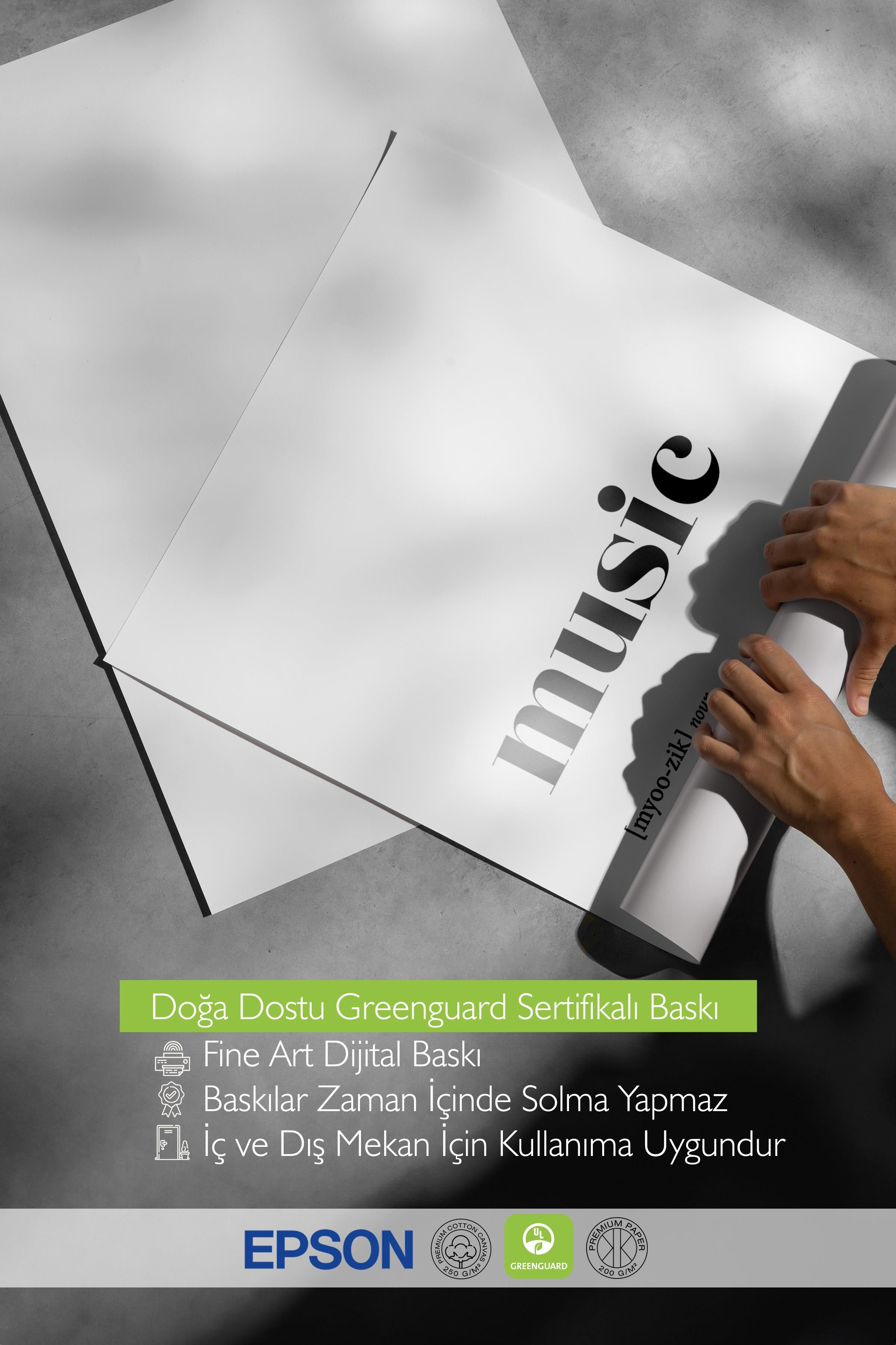 Music Poster, Çerçevesiz Duvar Posteri, Dikey Duvar Tablosu Comfort Serisi NO:108396