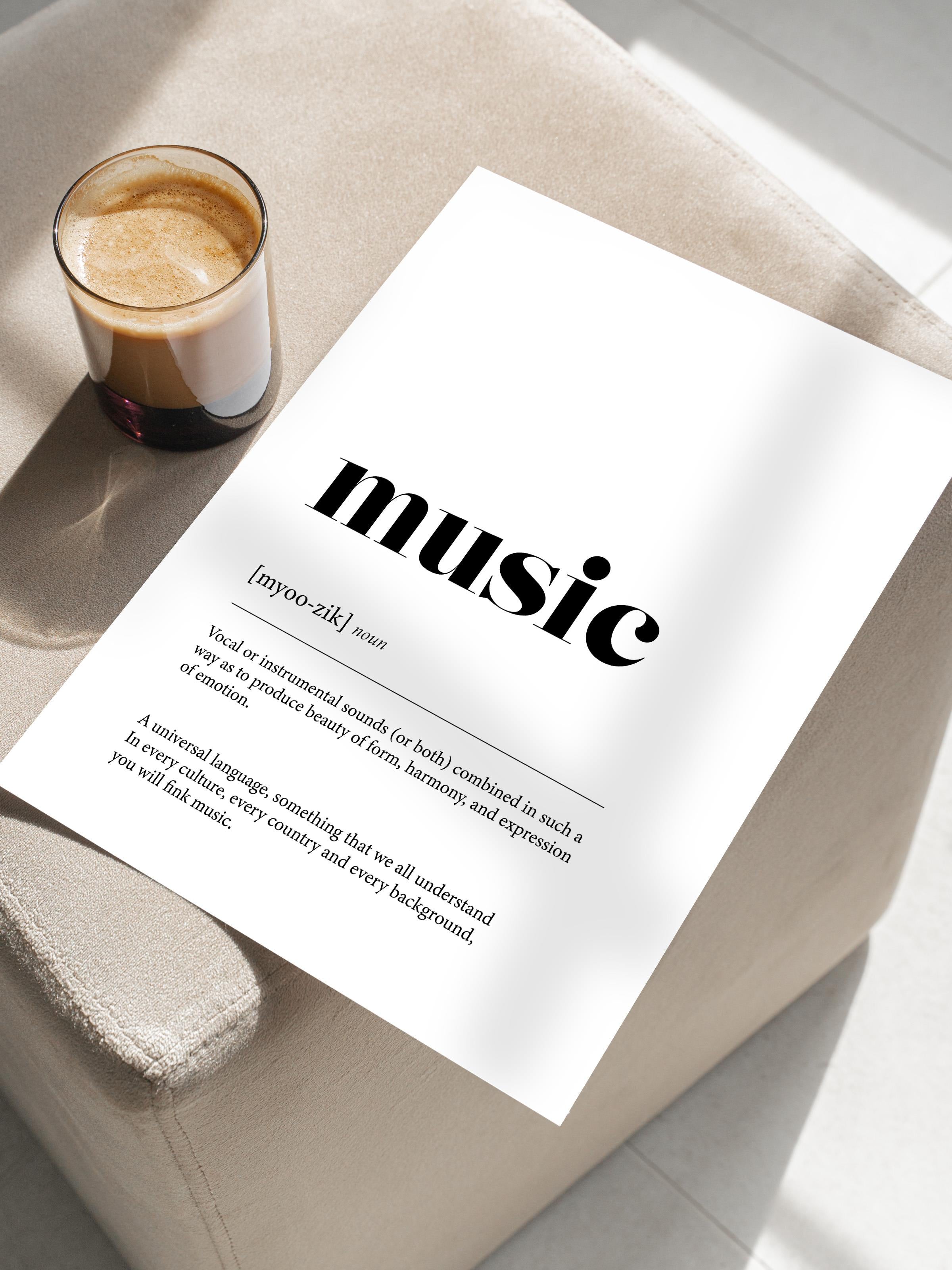 Music Poster, Çerçevesiz Duvar Posteri, Dikey Duvar Tablosu Comfort Serisi NO:108396