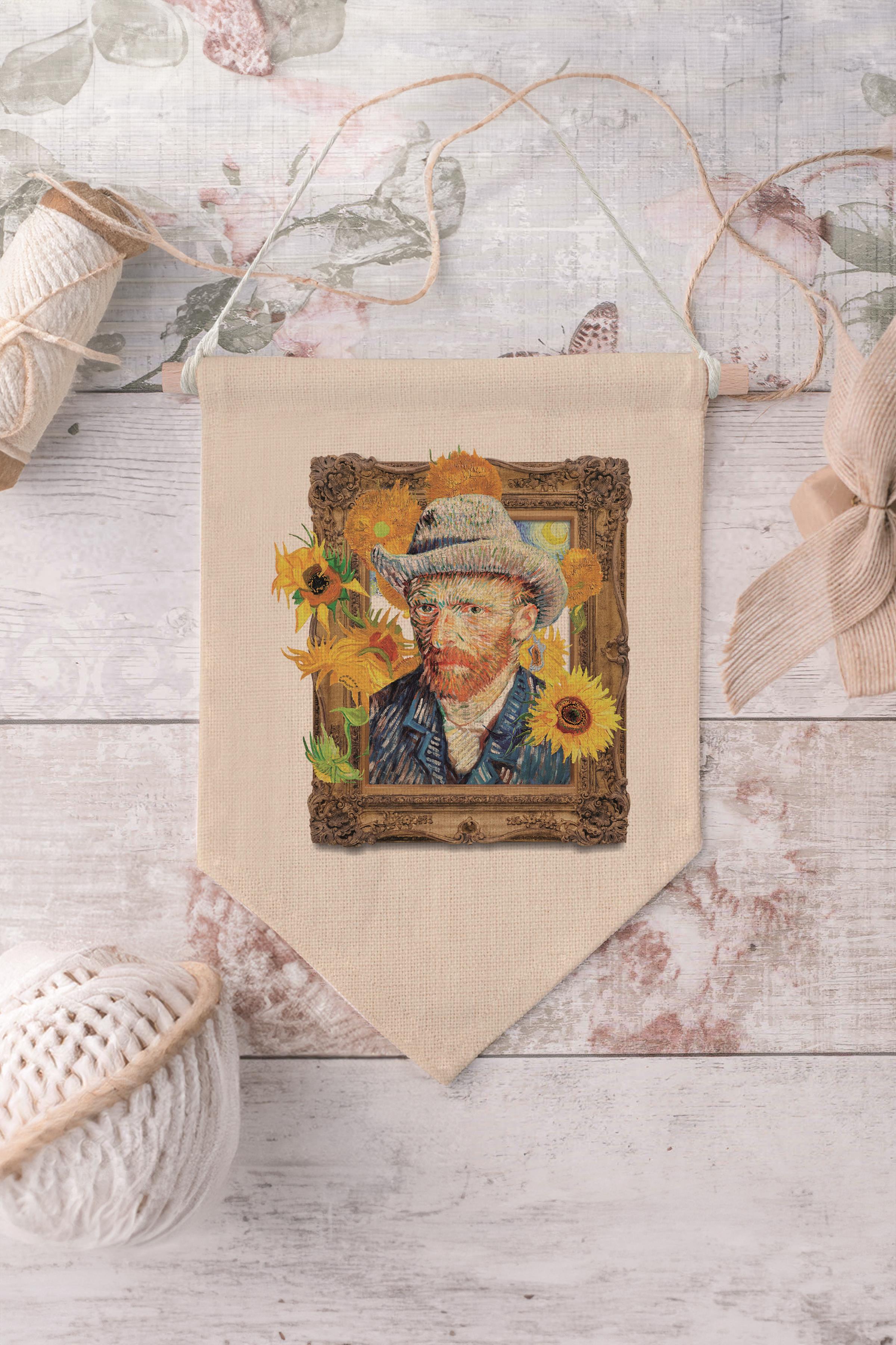 Mutfak Duvar Dekoru, Pinterest Oda Dekoru, Van Gogh Sanat Serisi, Kanvas Flama Duvar Örtüsü NO:457