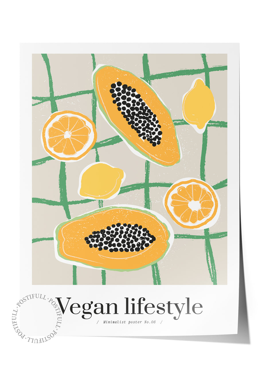 Vegan lifestyle Mutfak Temalı Çerçevesiz Poster