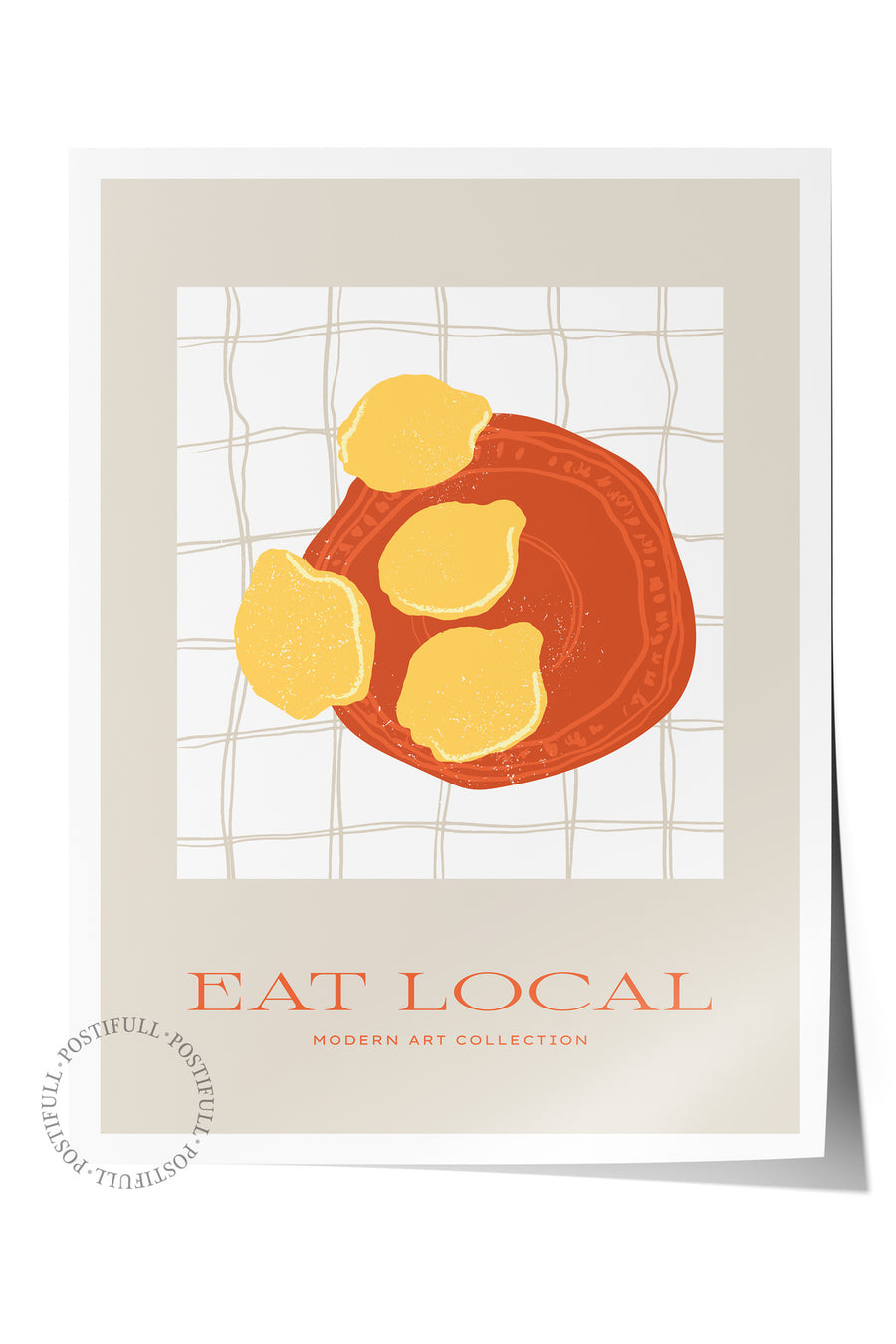 EAT LOCAL Mutfak Temalı Çerçevesiz Poster
